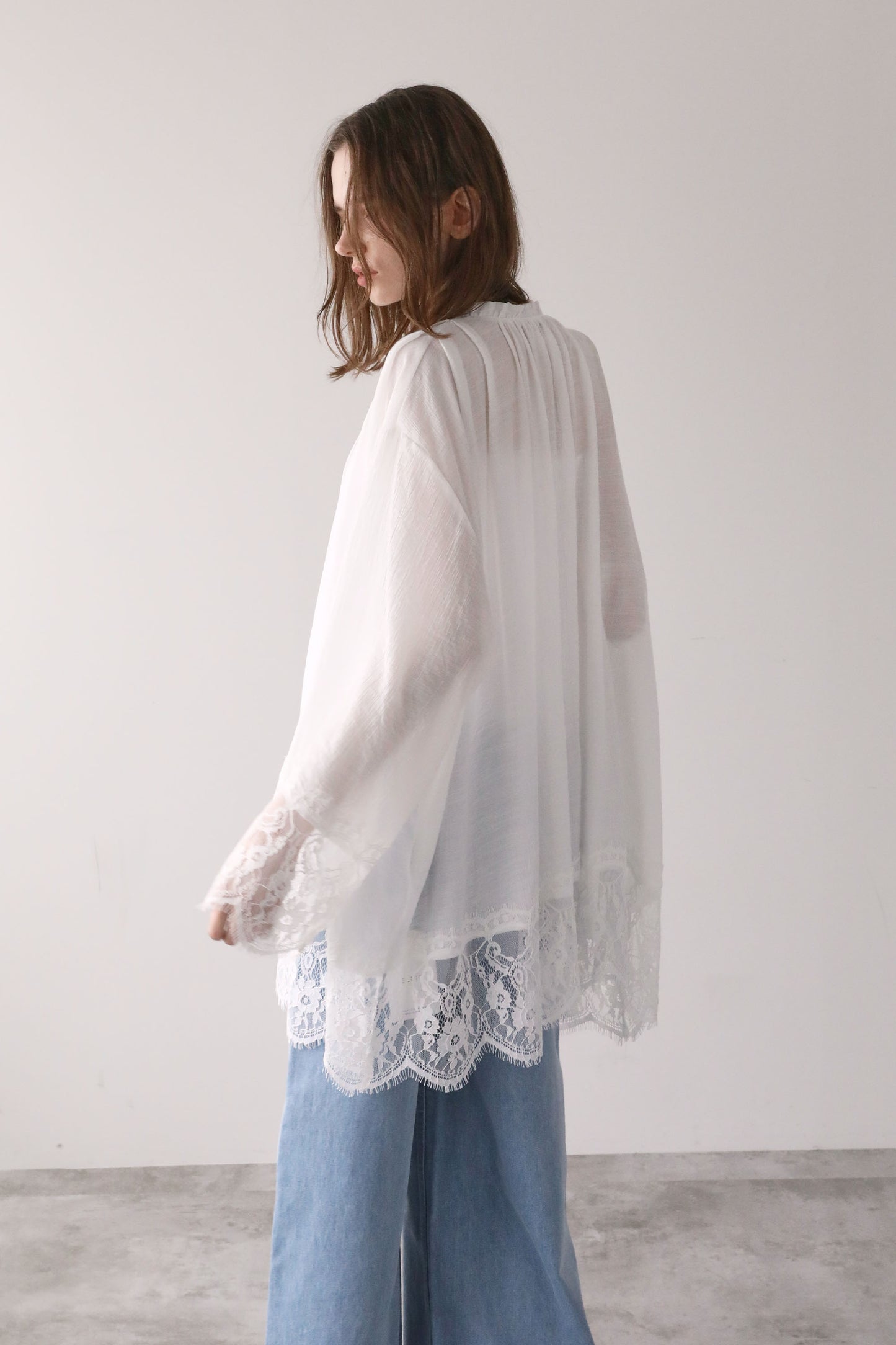 レースチュニックワンピース【WHITE】
