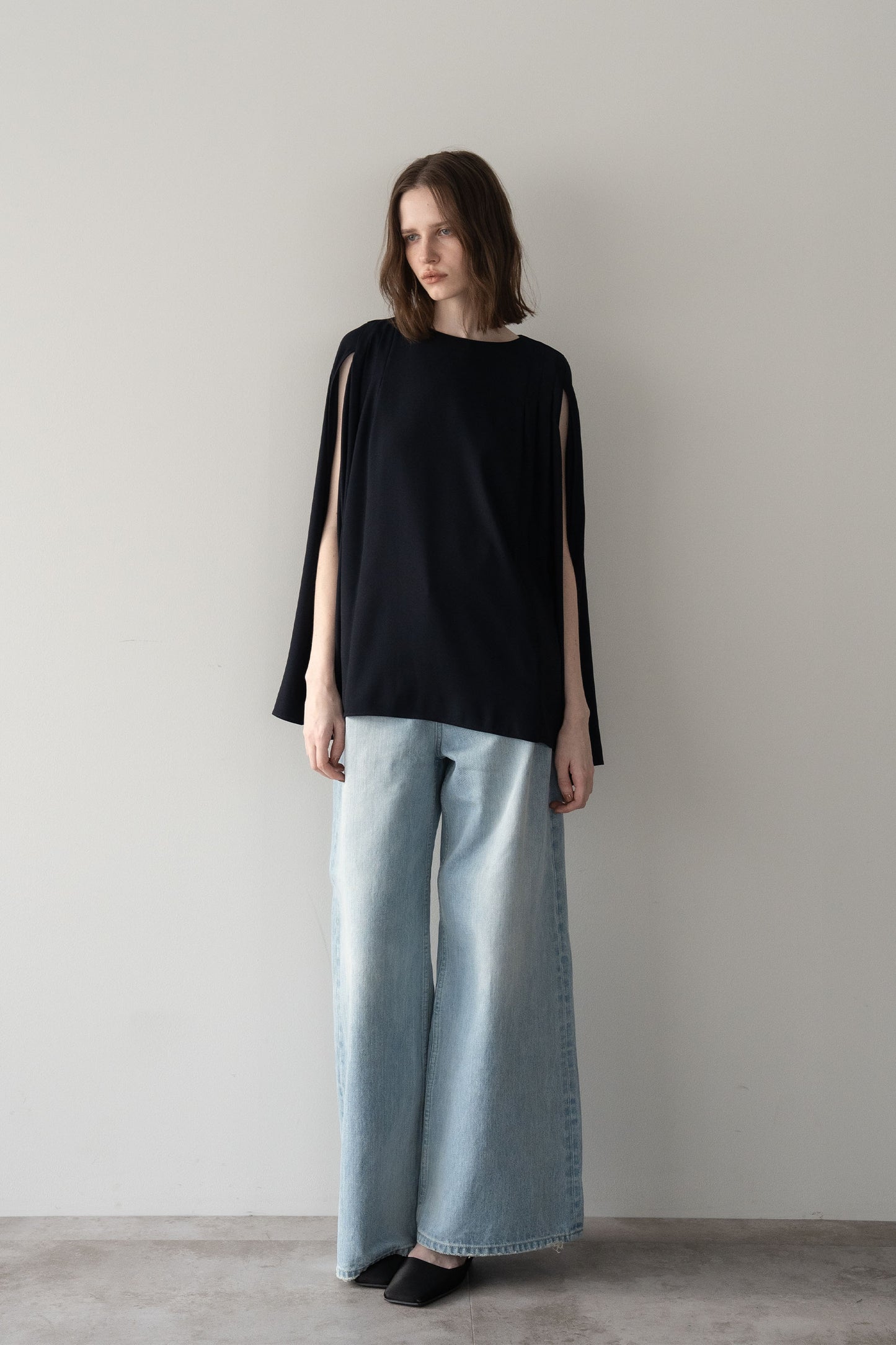 ポンチョブラウス【NAVY】