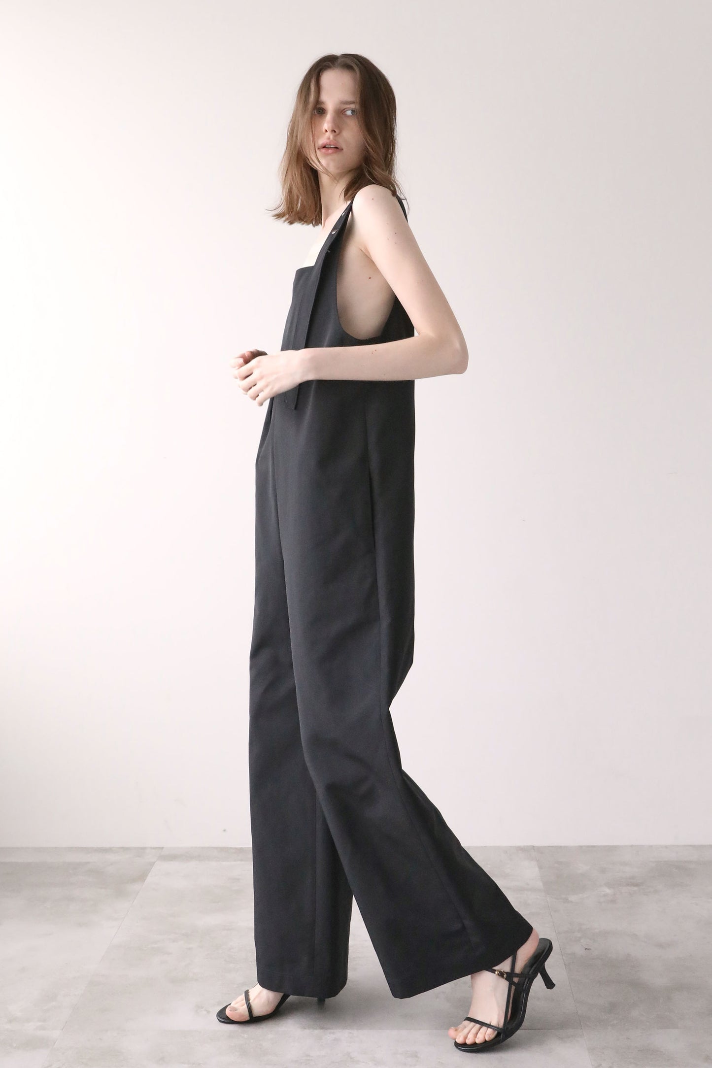 ボタンロンパース【BLACK】