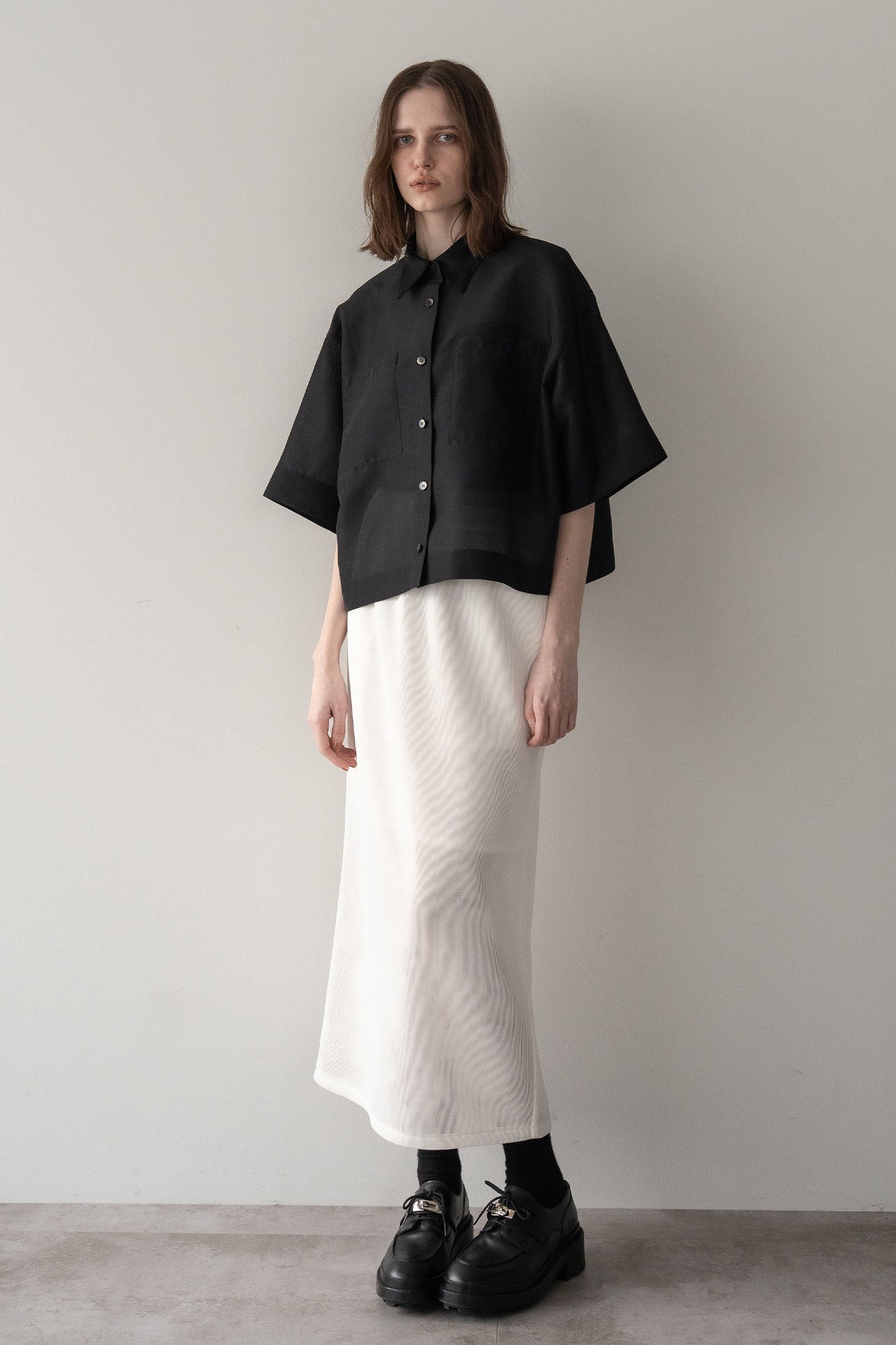 メッシュタイトスカート【WHITE】