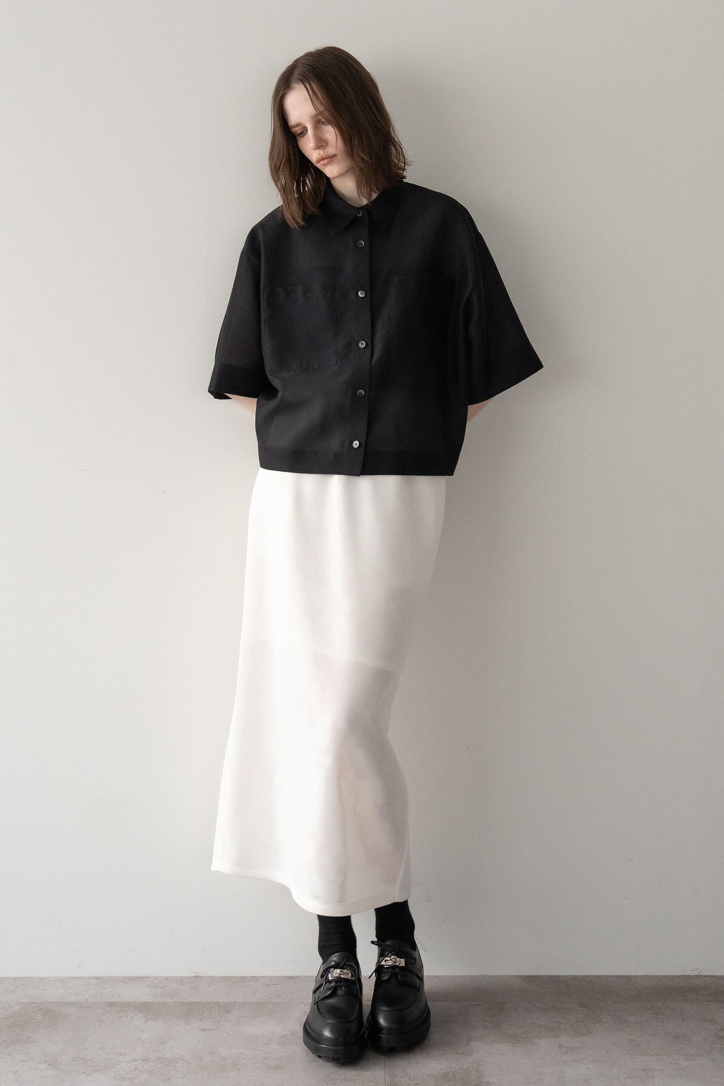 メッシュタイトスカート【WHITE】