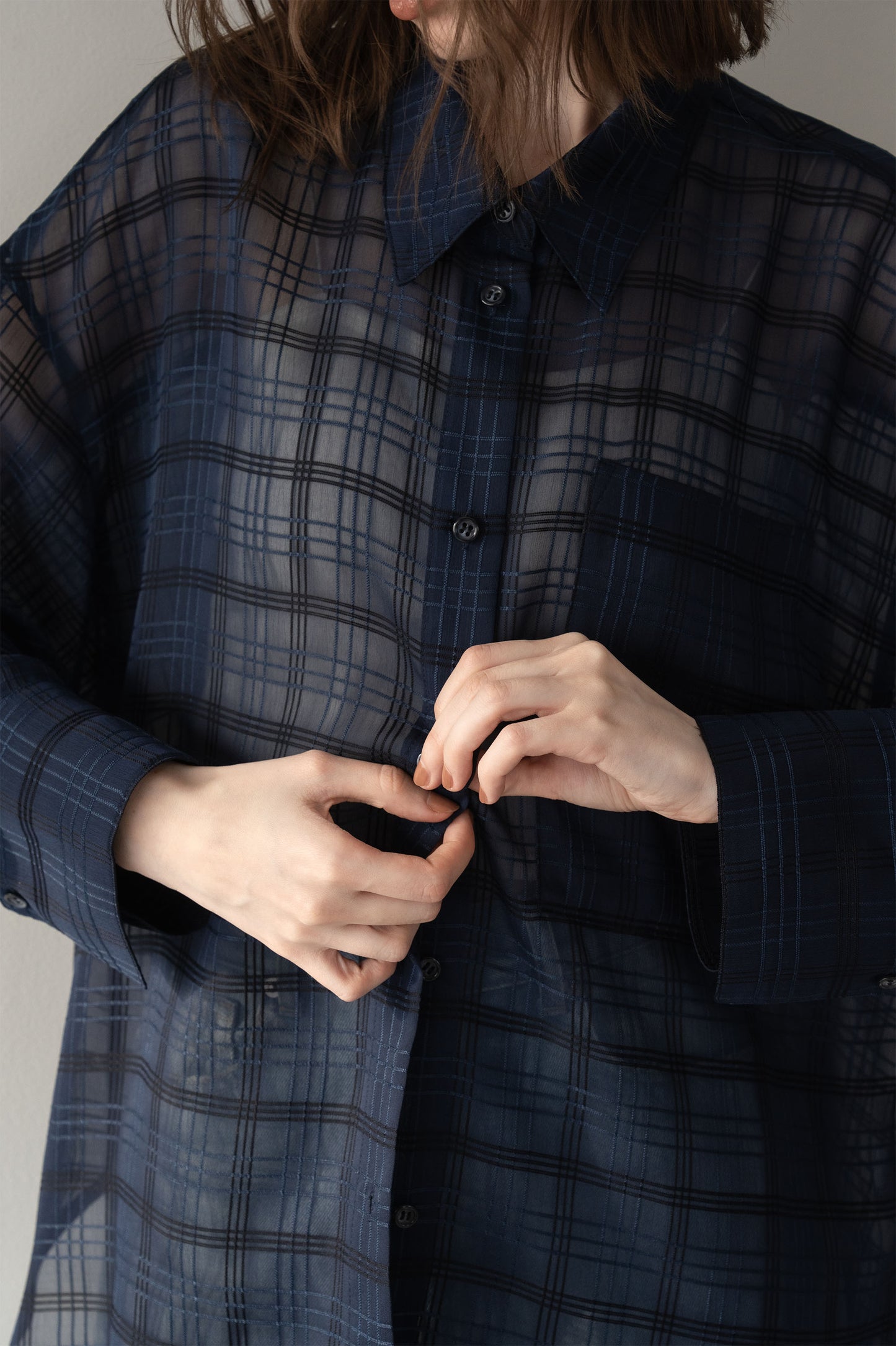【予約販売5月末配送】シアービックシャツ【NAVY×CHECK】