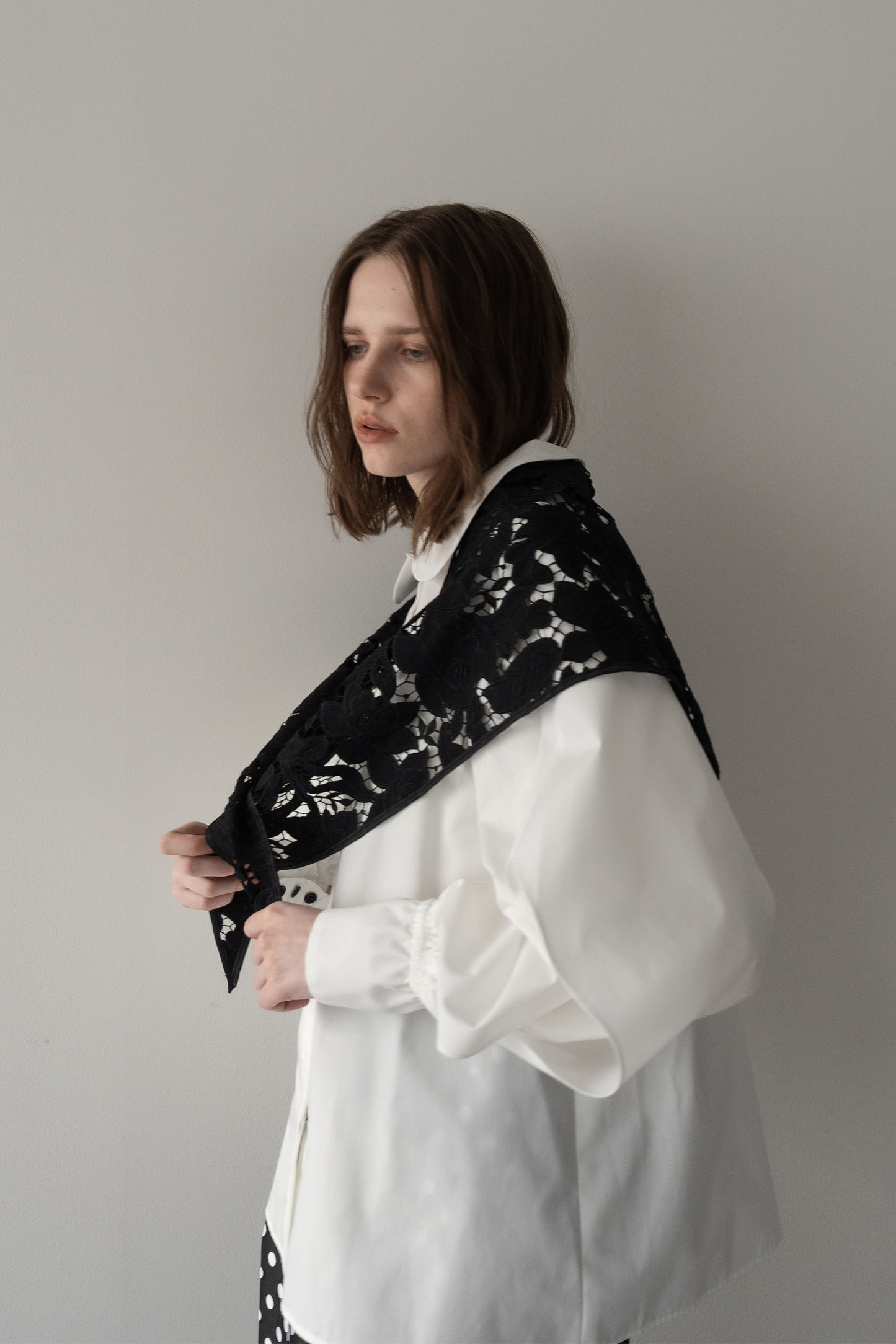 レースカラー【BLACK】