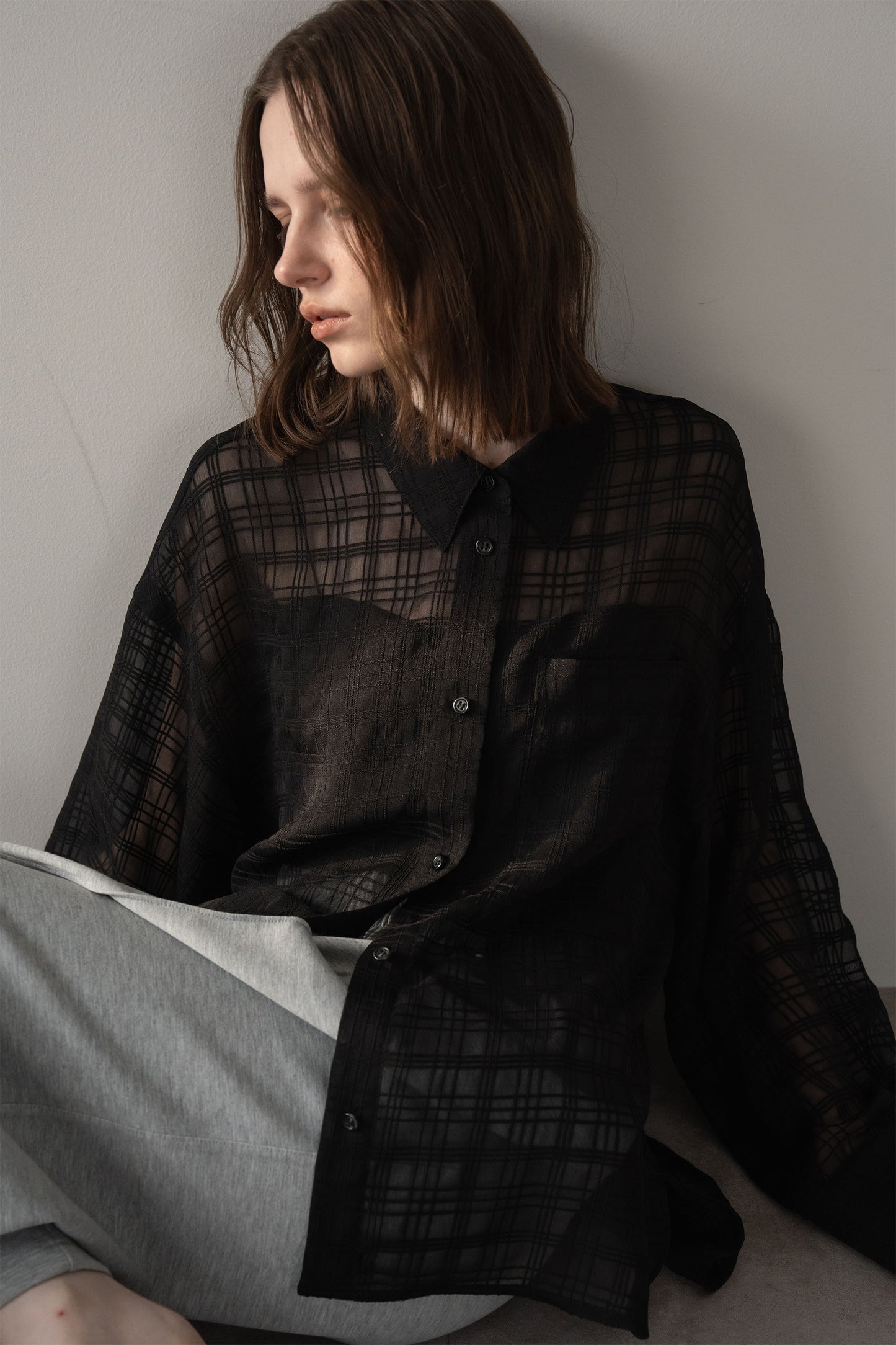 【予約販売5月末配送】シアービックシャツ【BLACK×CHECK】