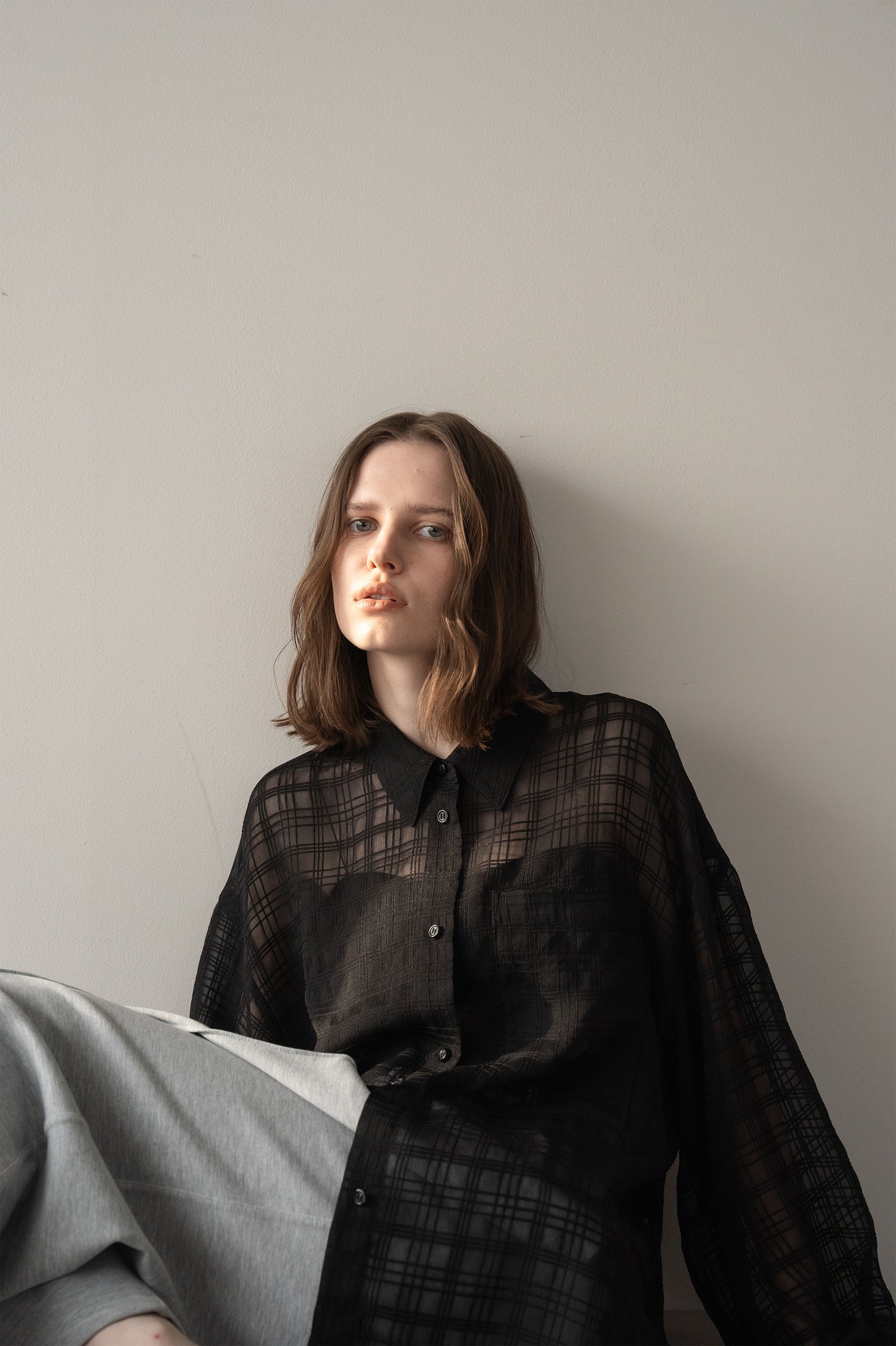 【予約販売5月末配送】シアービックシャツ【BLACK×CHECK】