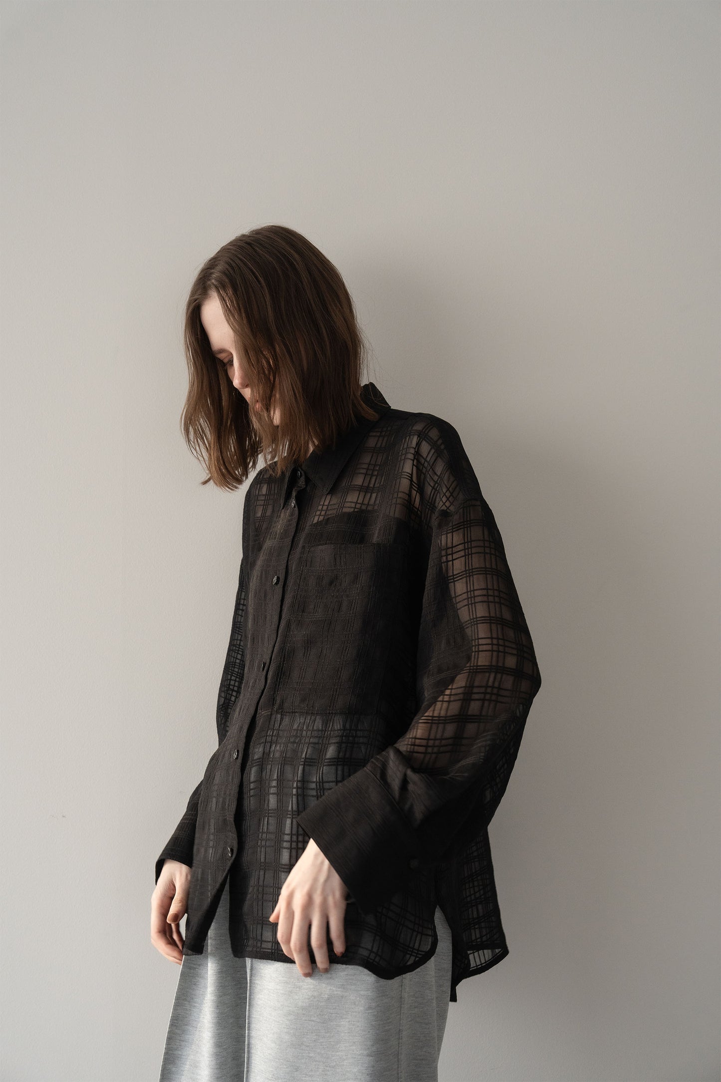 【予約販売5月末配送】シアービックシャツ【BLACK×CHECK】