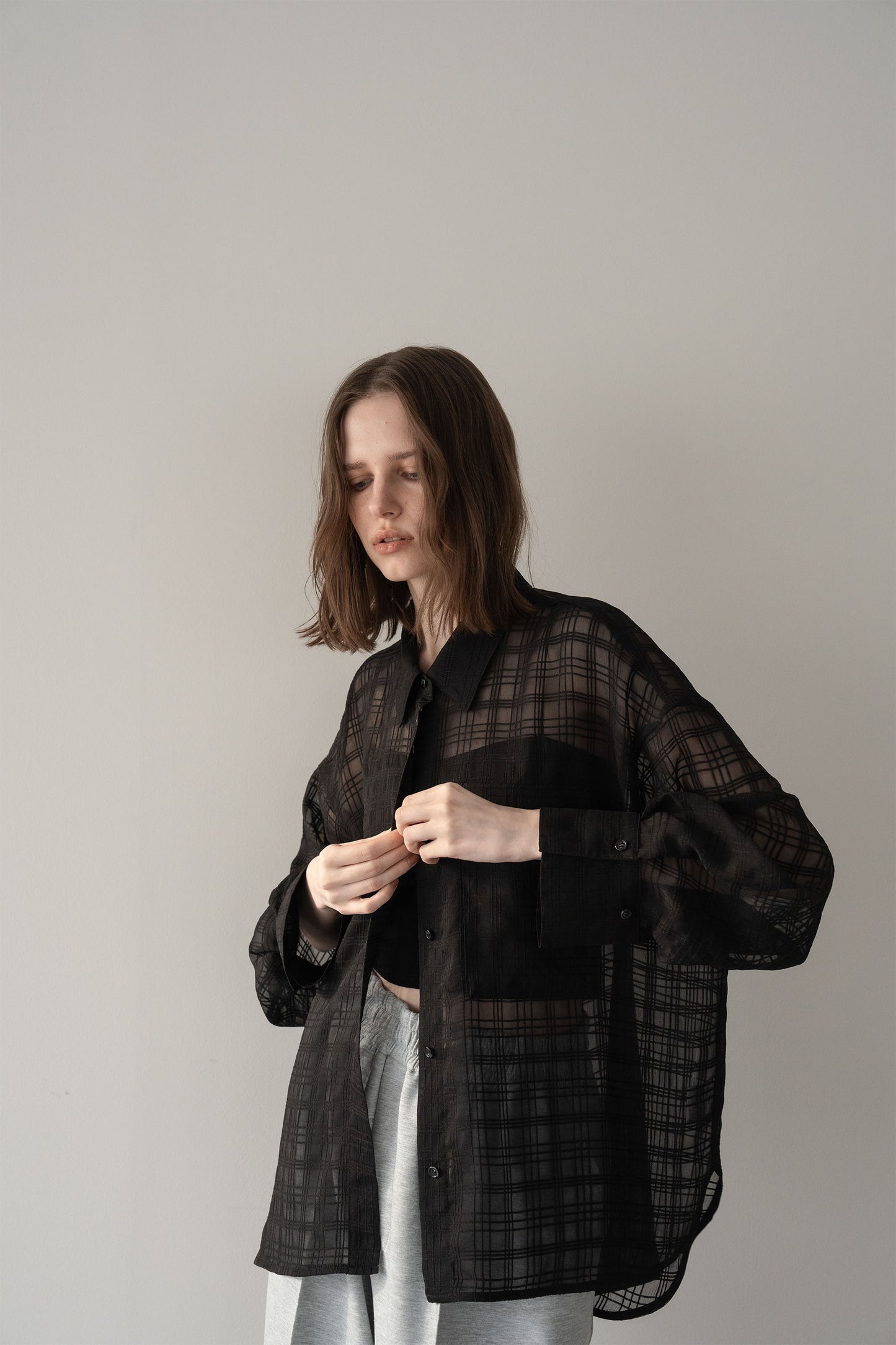 【予約販売5月末配送】シアービックシャツ【BLACK×CHECK】