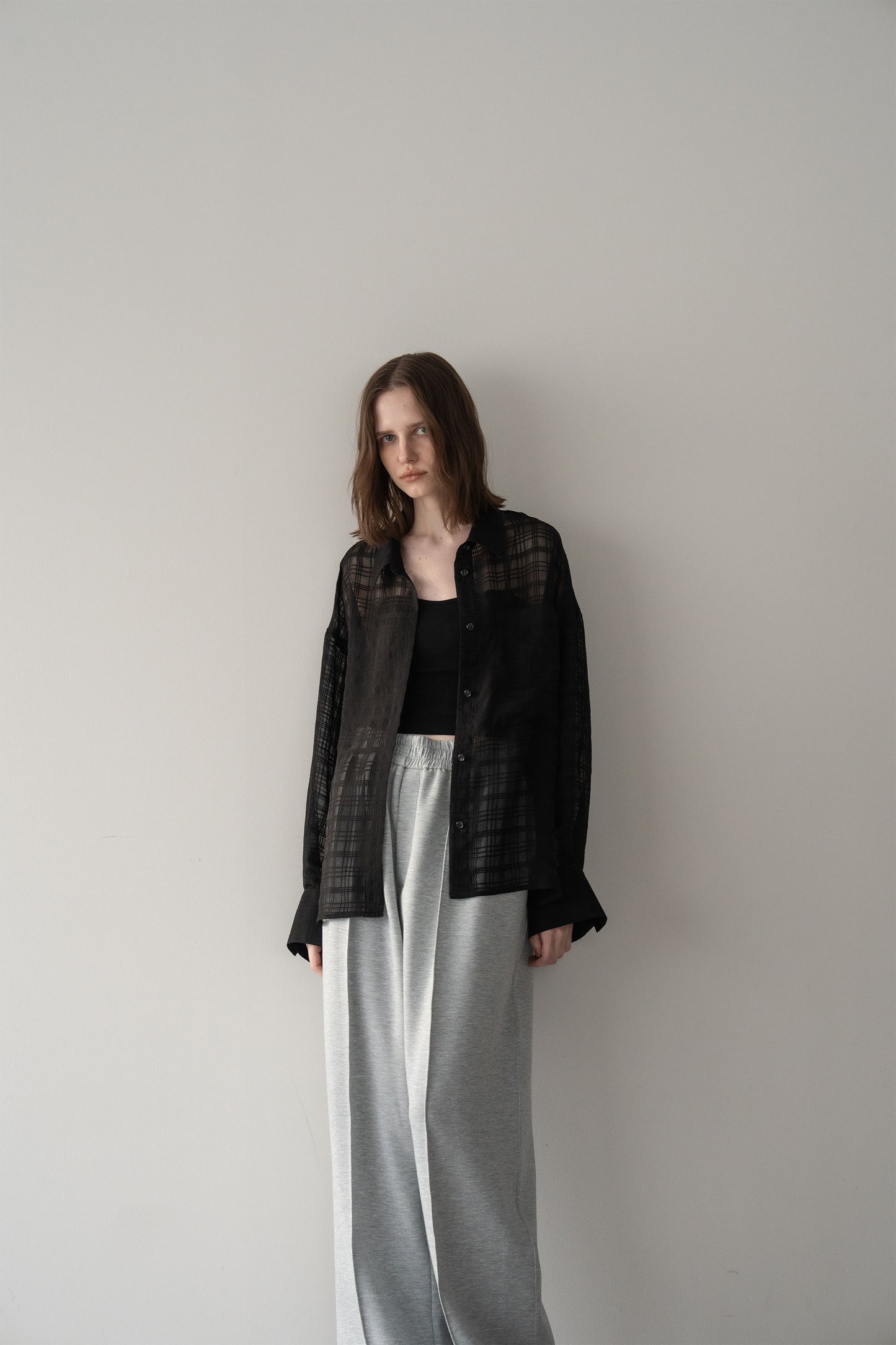 【予約販売5月末配送】シアービックシャツ【BLACK×CHECK】