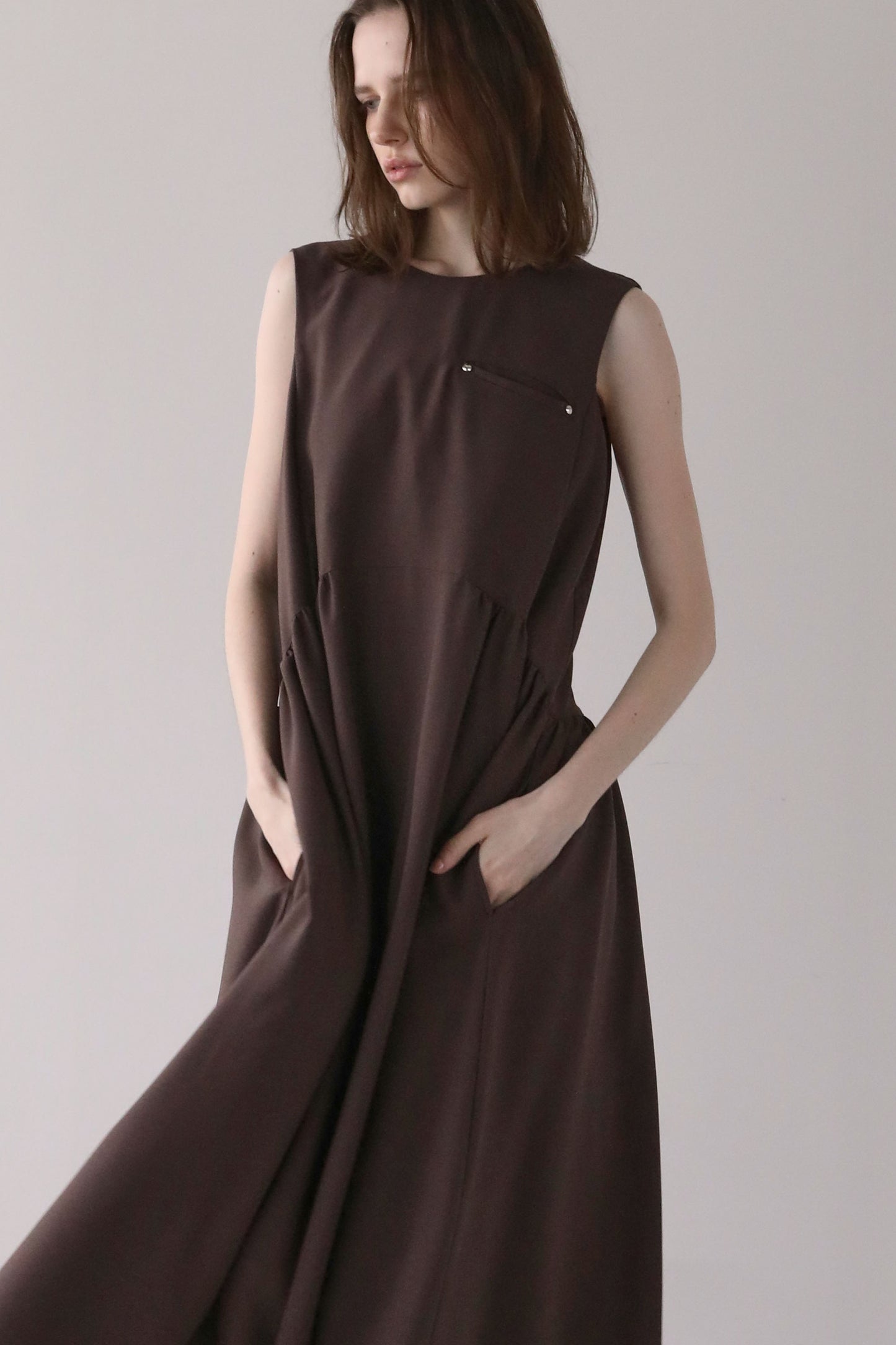 ヘムラインドレス【BROWN】