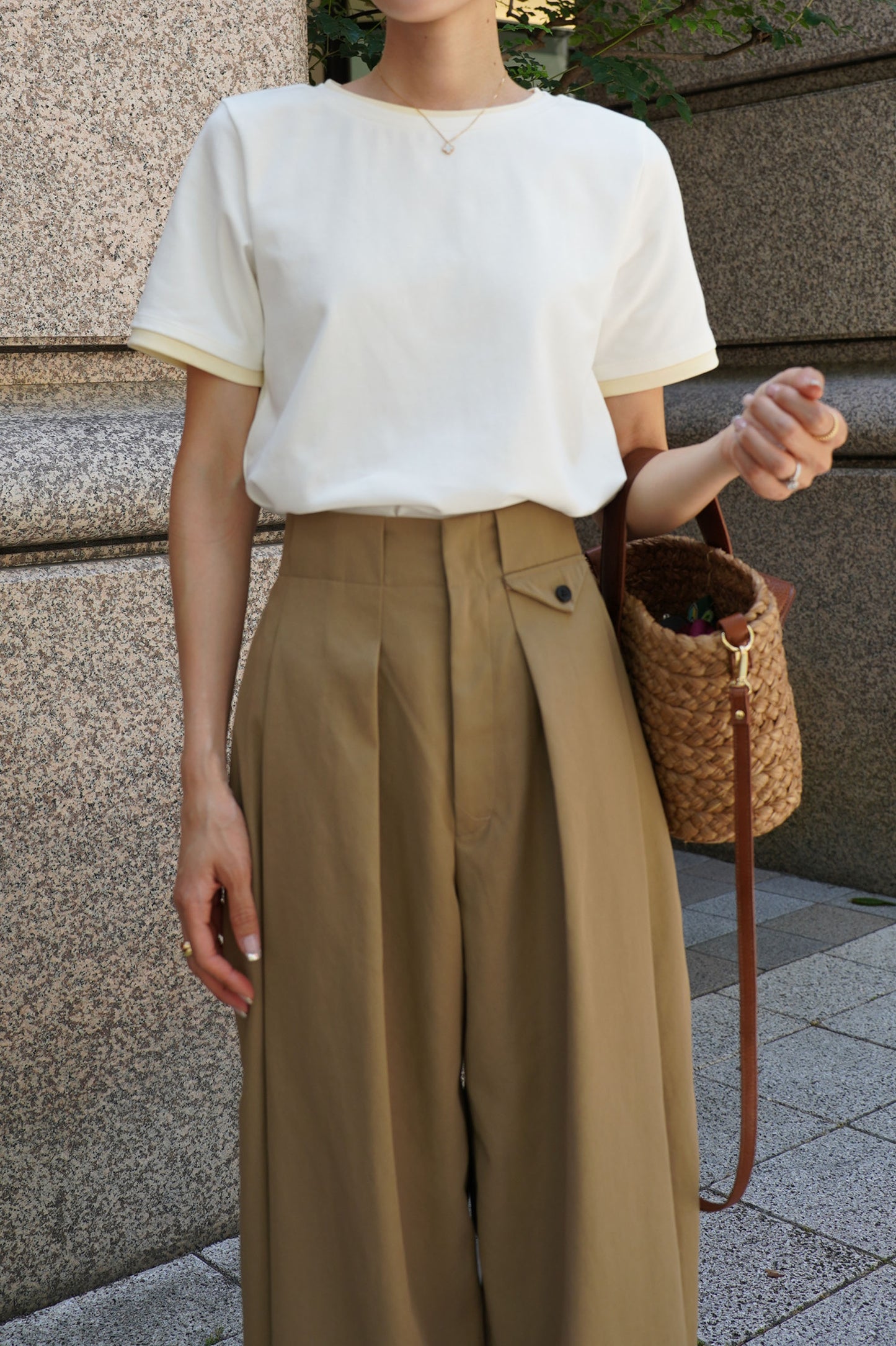 バイカラーTEE【WHITE】