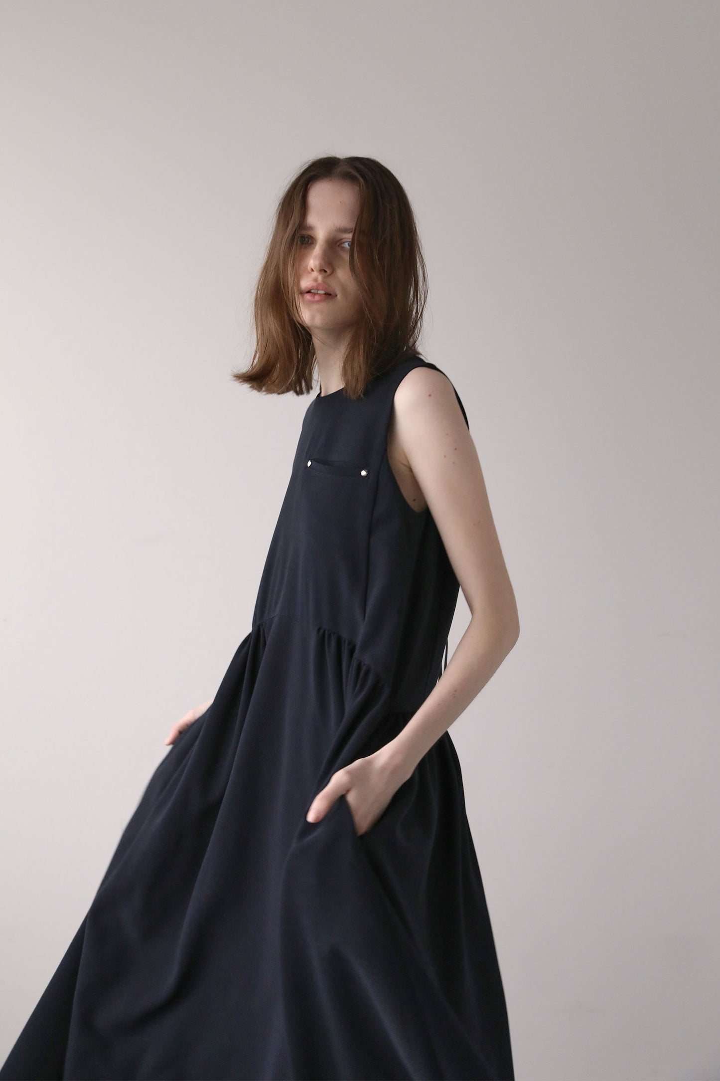 ヘムラインドレス【NAVY】