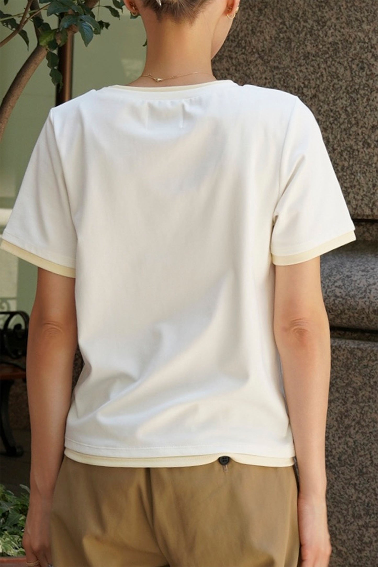 バイカラーTEE【WHITE】