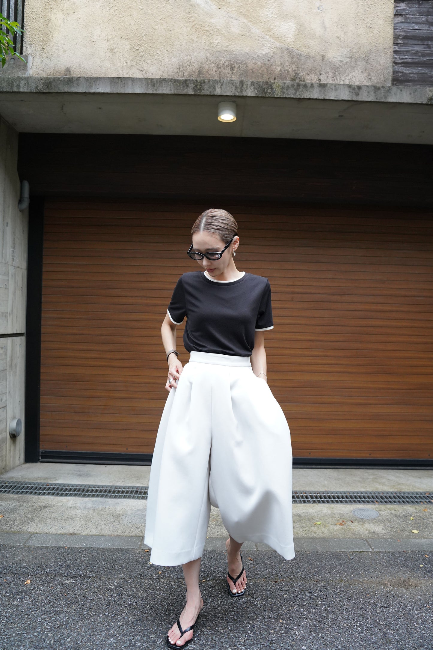 バイカラーTEE【BLACK】