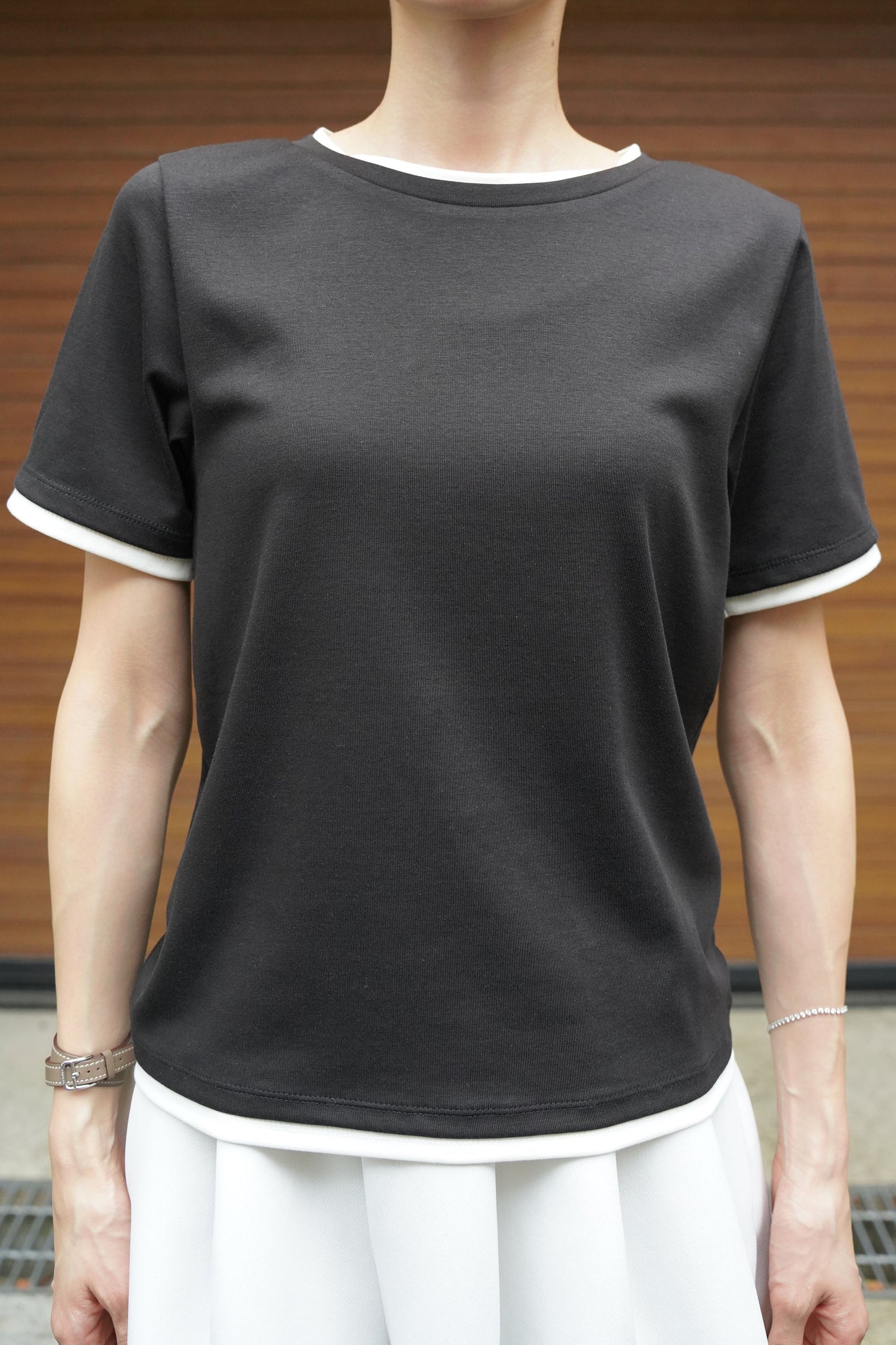 バイカラーTEE【BLACK】