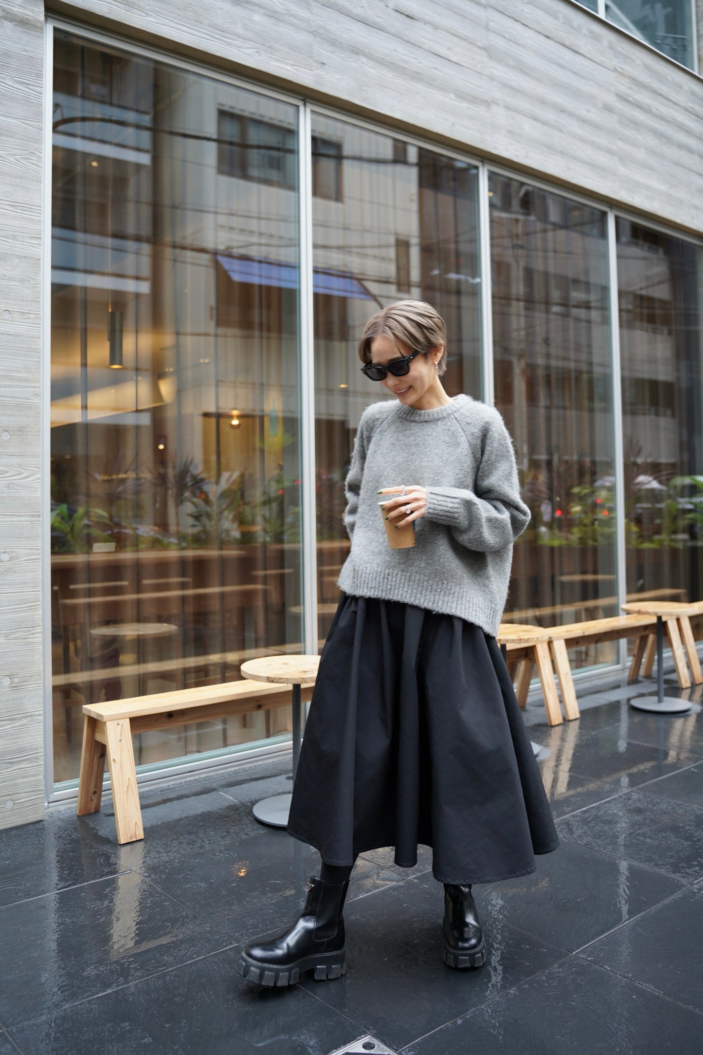 オーバーサイズニット【GRAY】