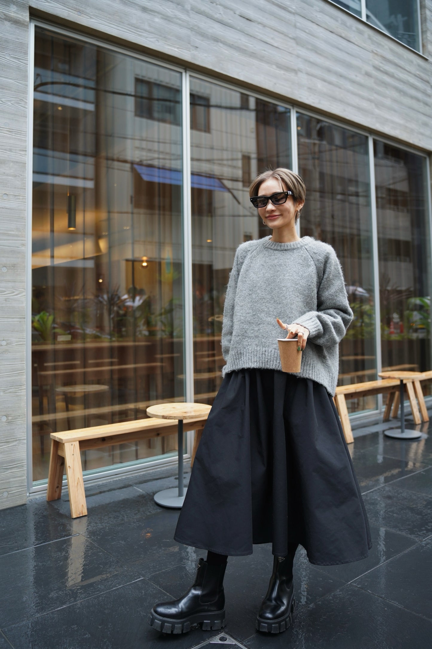 オーバーサイズニット【GRAY】