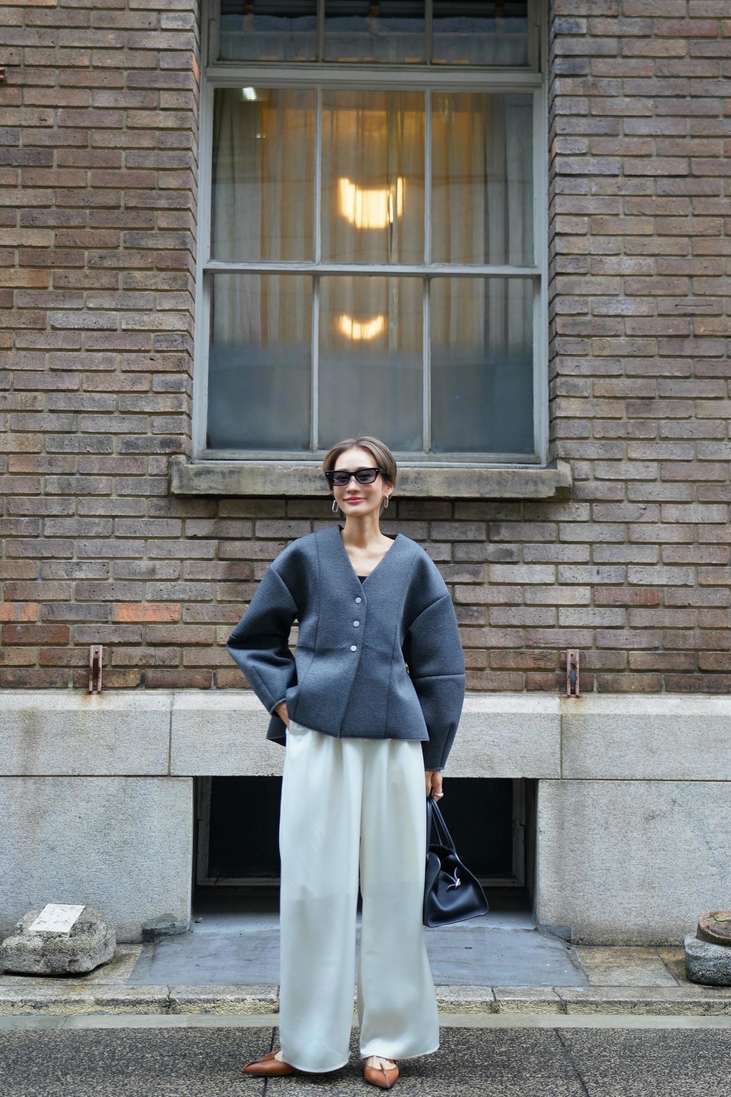 ターバックフリルアウター【GRAY】