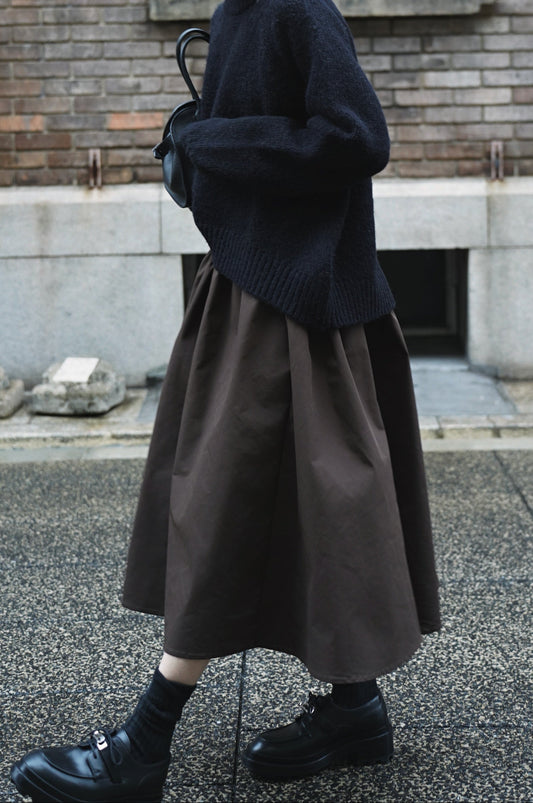 アジャストギャザースカート【BROWN】