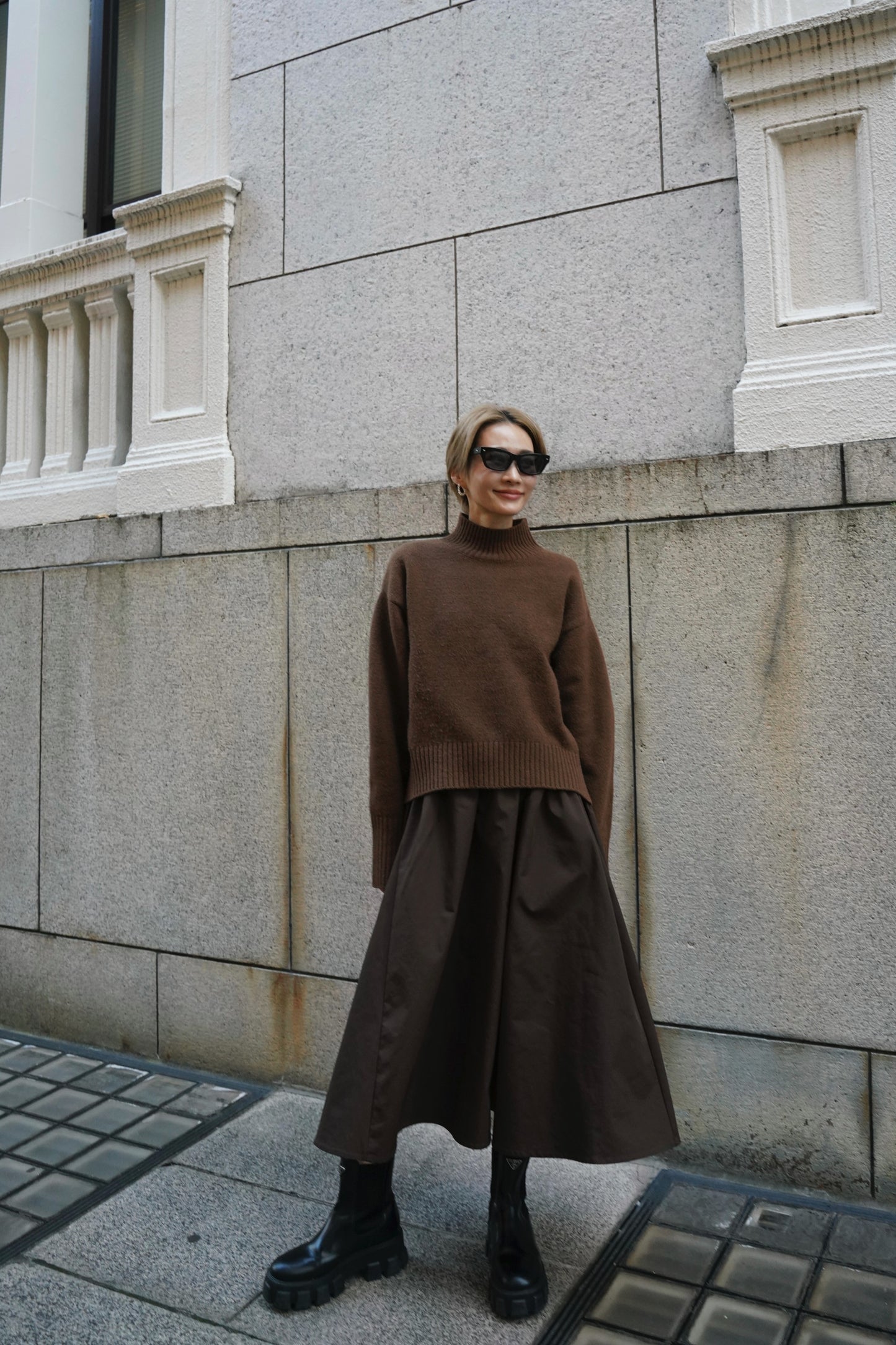 タートルニット【BROWN】