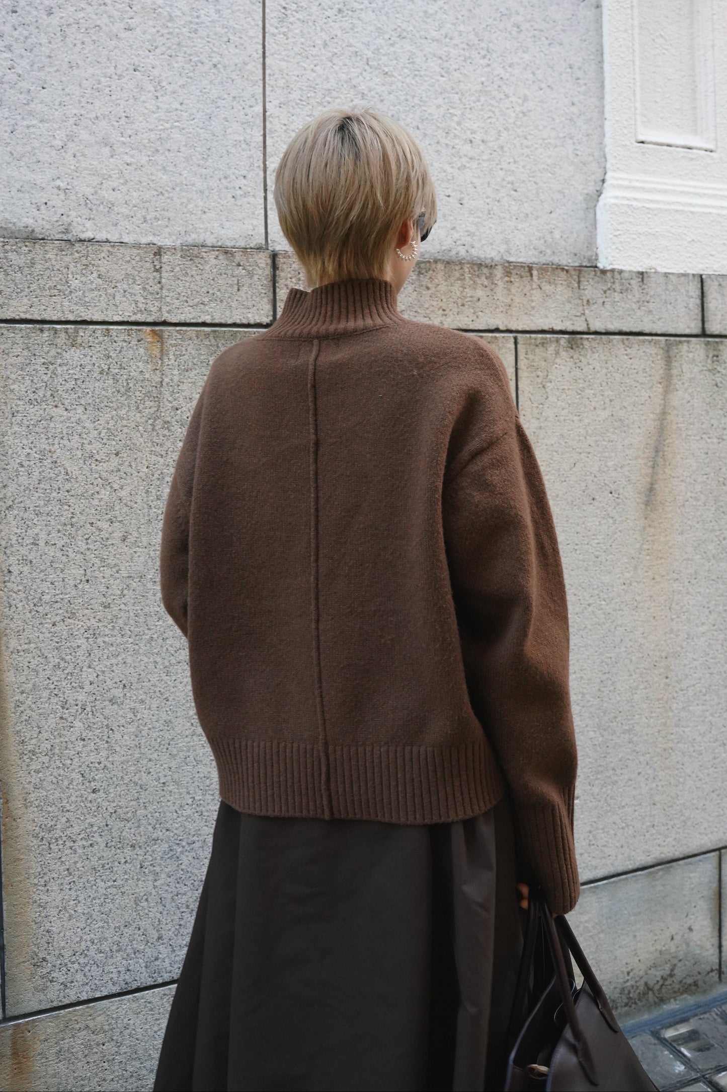 タートルニット【BROWN】