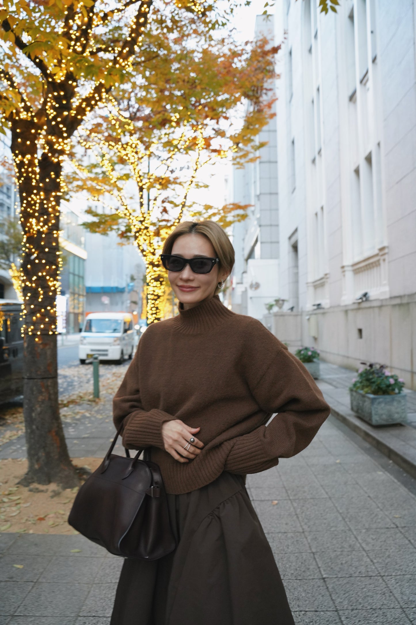 タートルニット【BROWN】