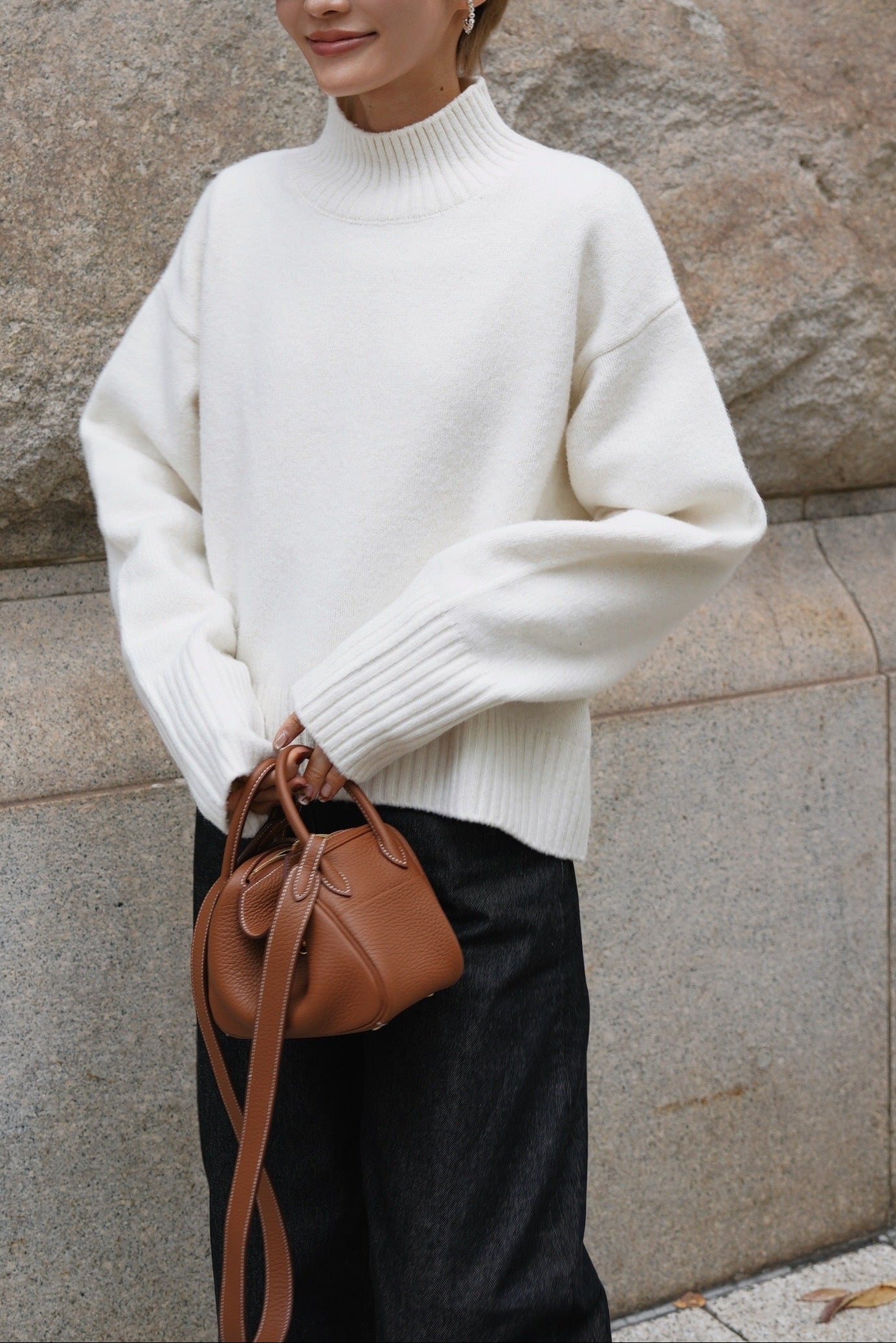 タートルニット【WHITE】