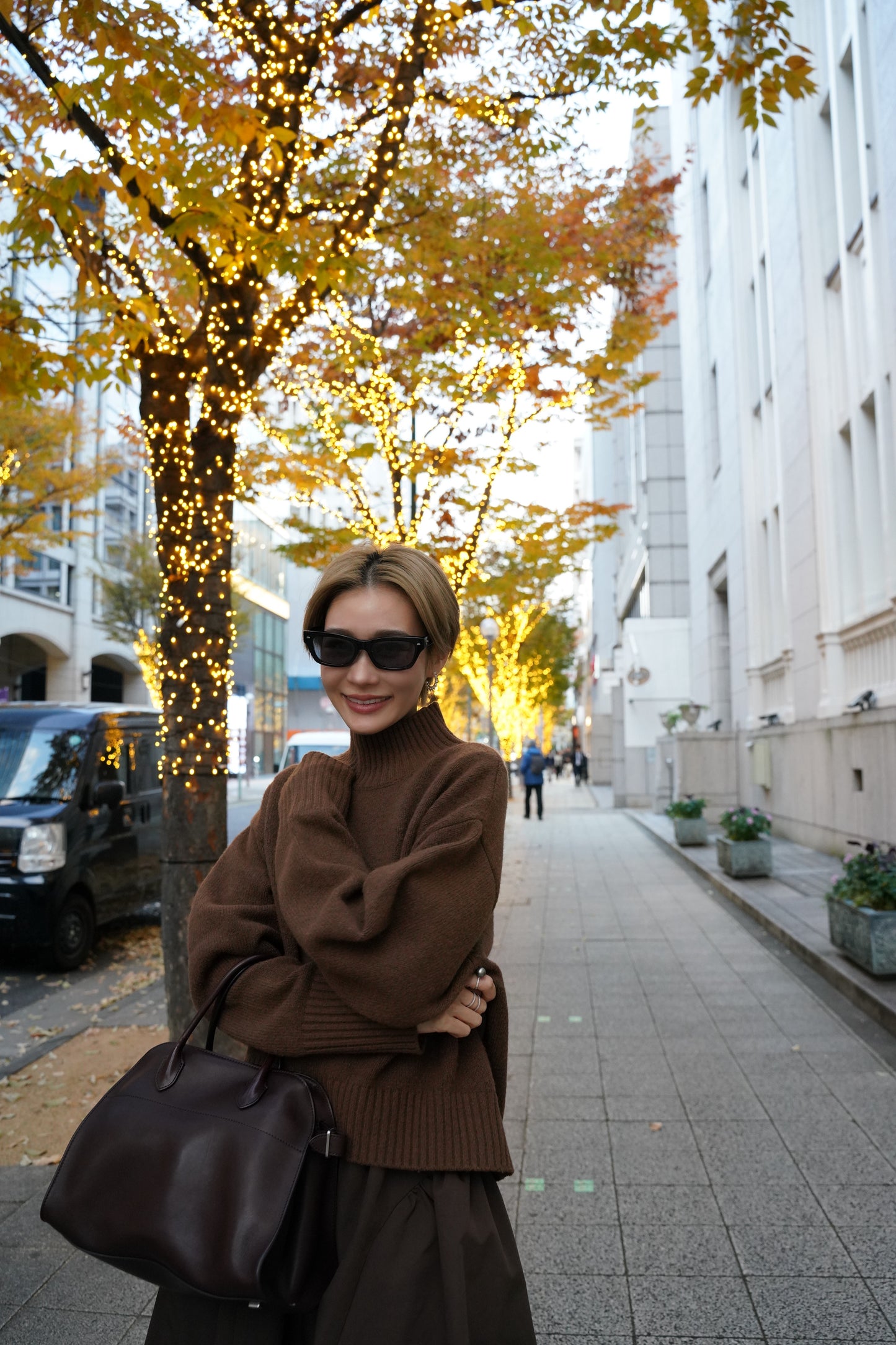 タートルニット【BROWN】