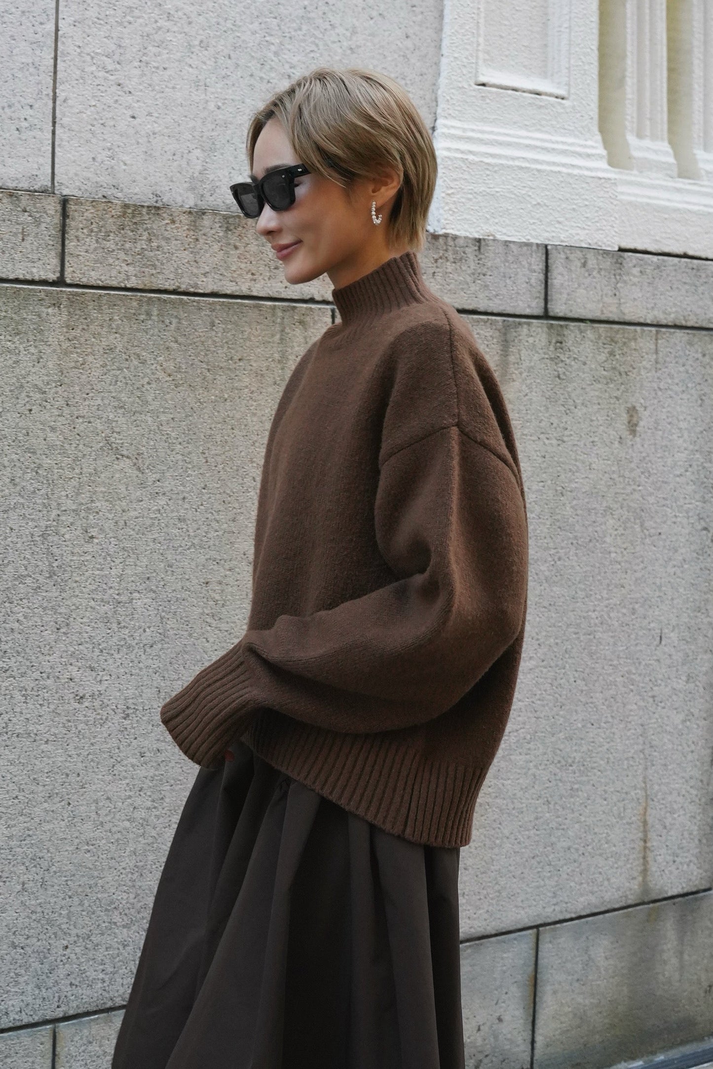 タートルニット【BROWN】