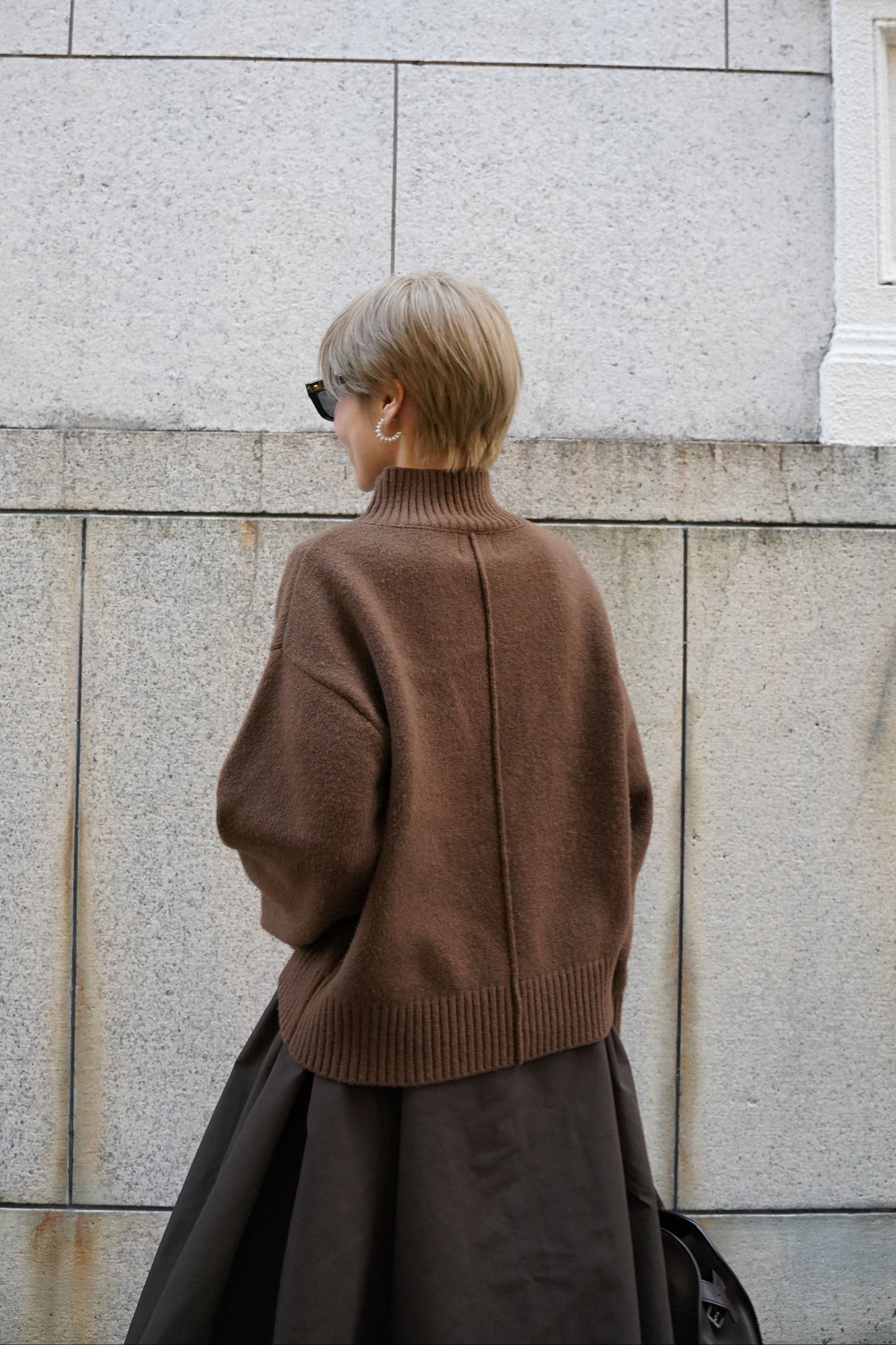 タートルニット【BROWN】