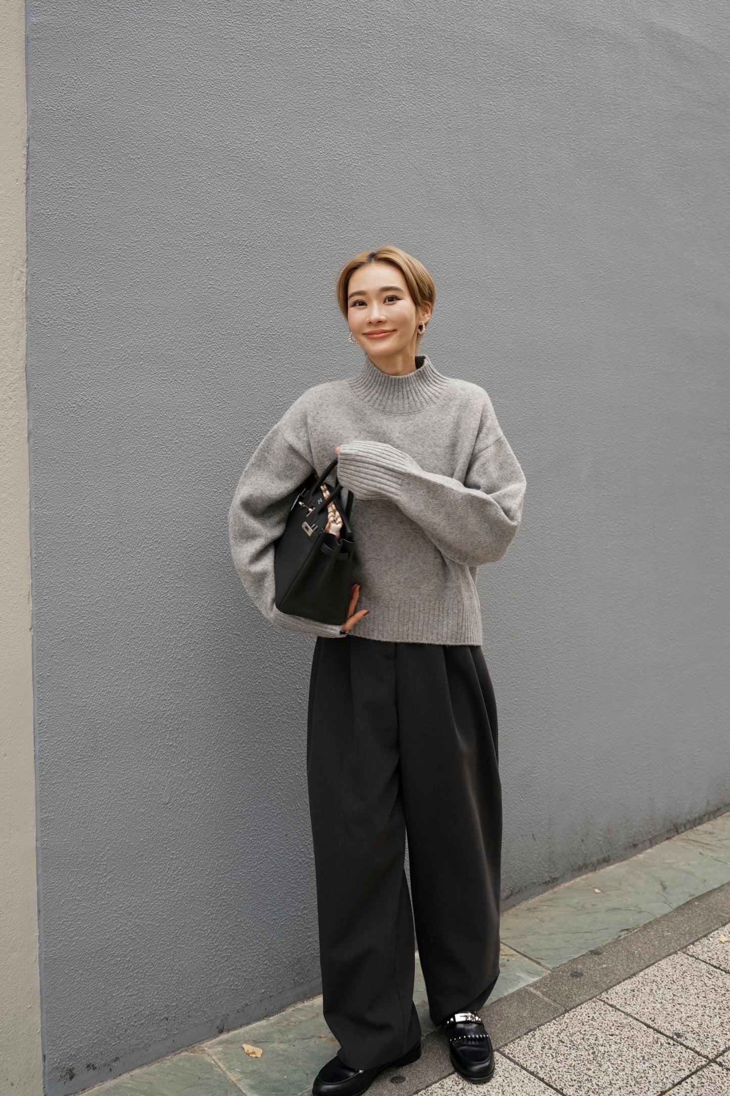 タートルニット【GRAY】