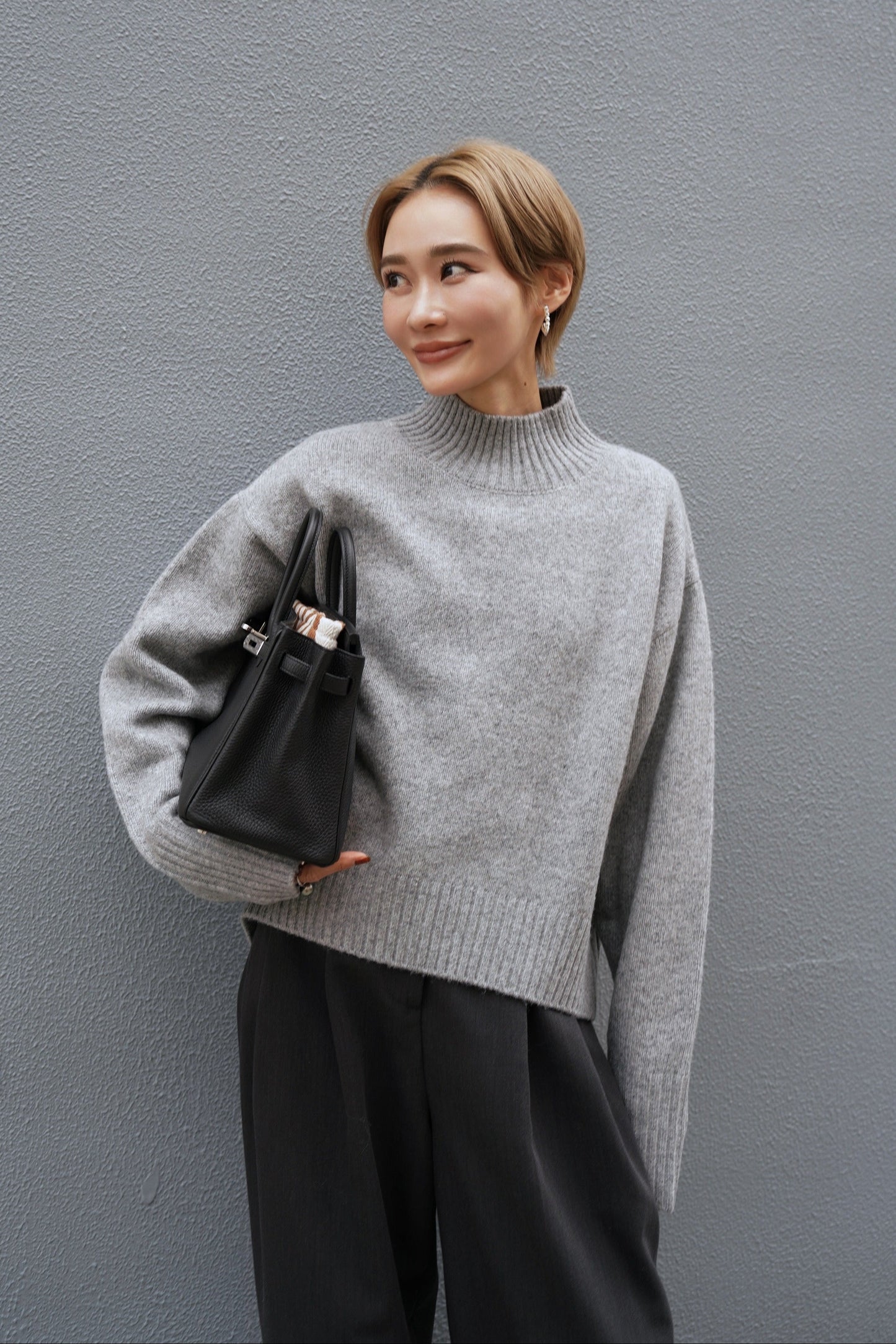 タートルニット【GRAY】