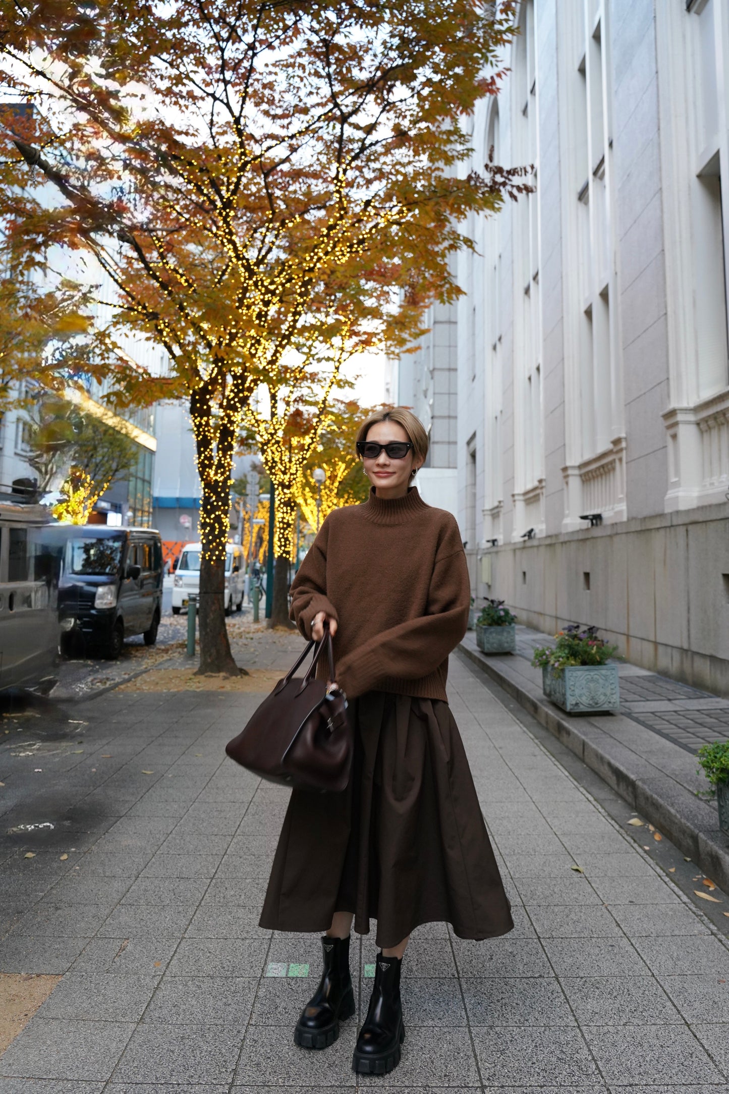 タートルニット【BROWN】