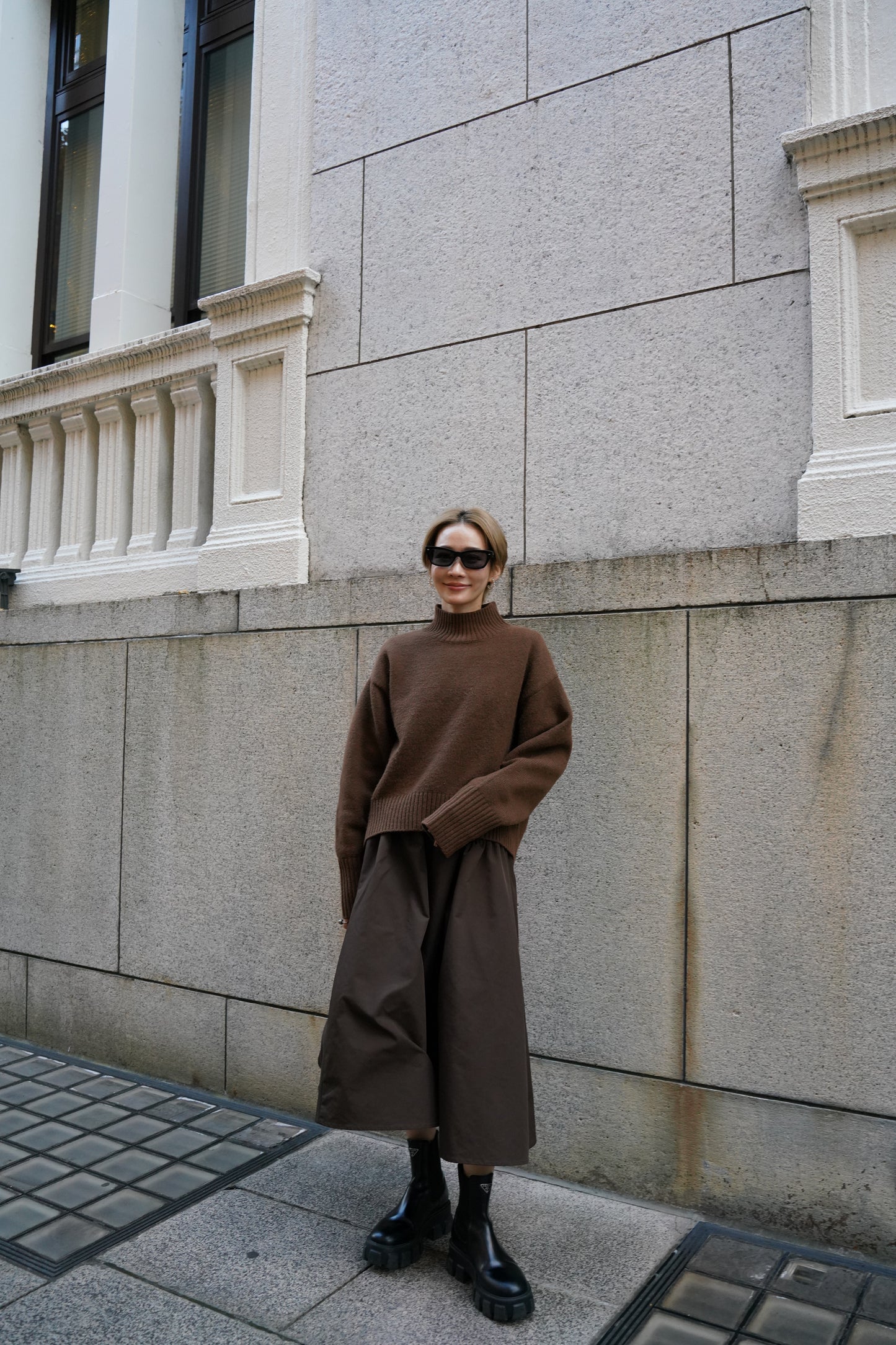 タートルニット【BROWN】