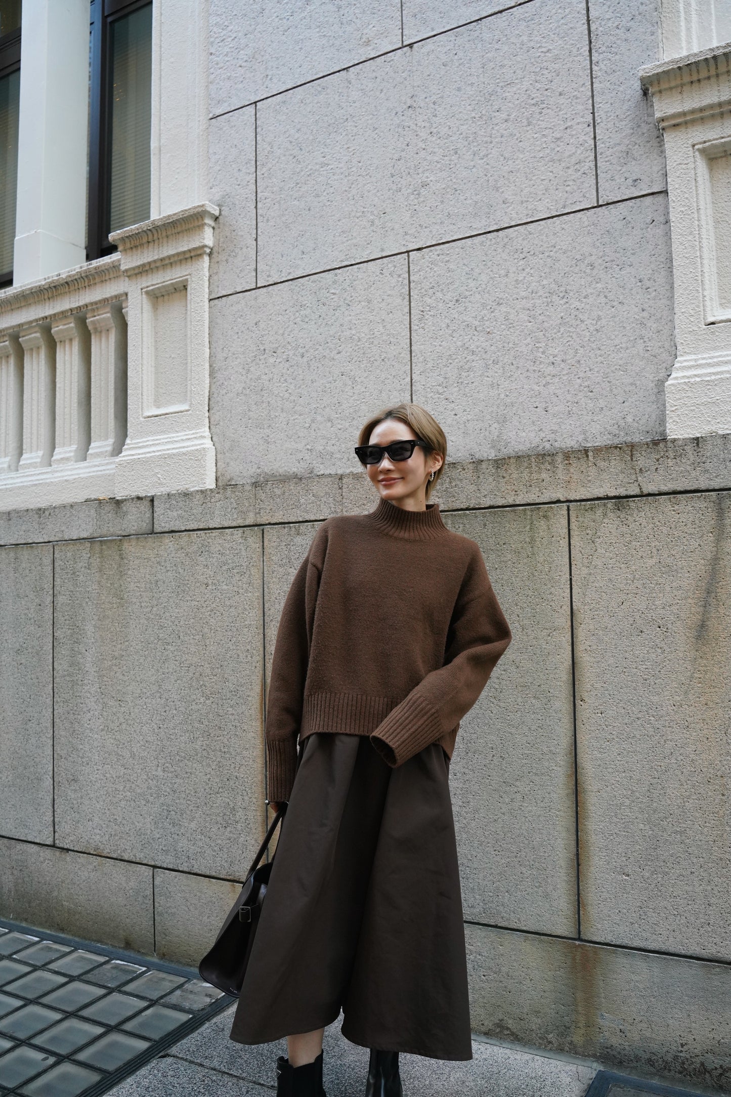 タートルニット【BROWN】