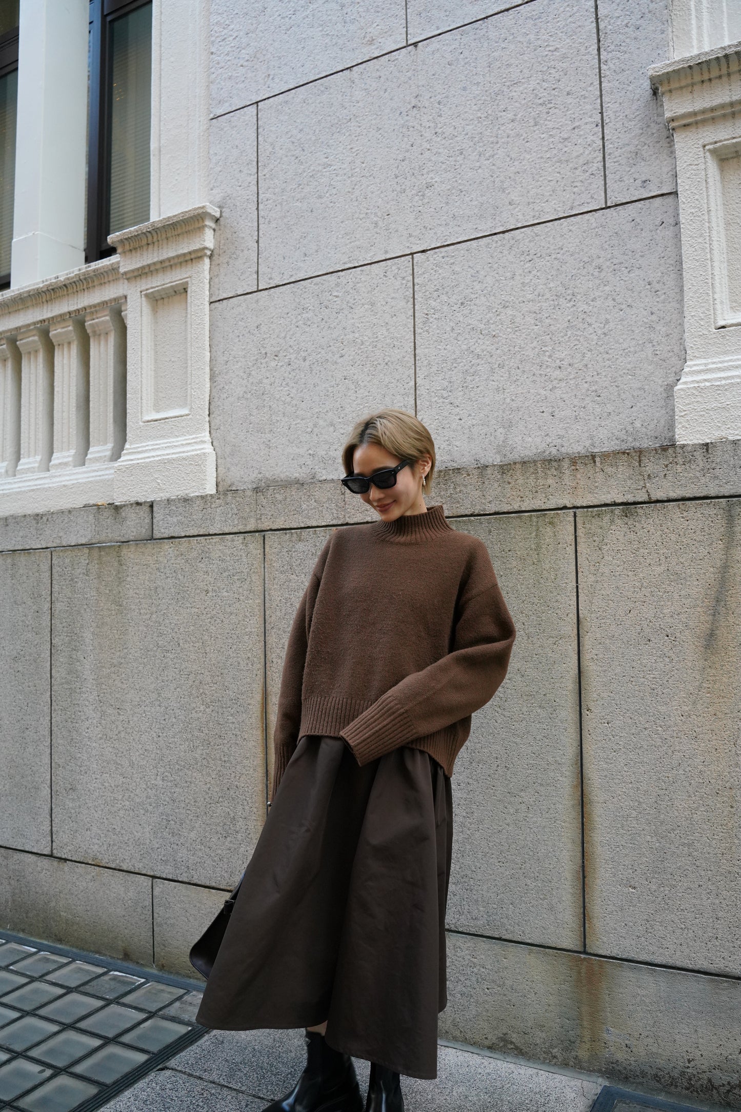 タートルニット【BROWN】