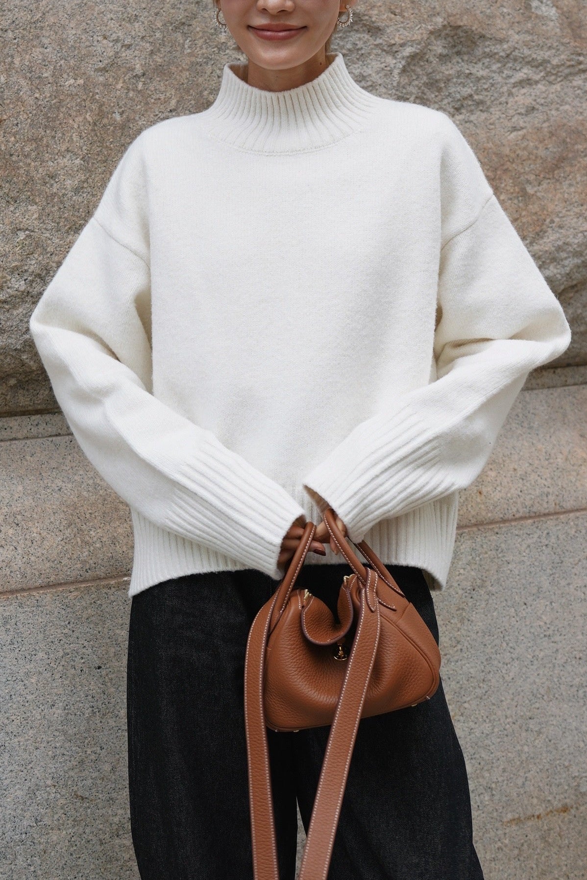 タートルニット【WHITE】