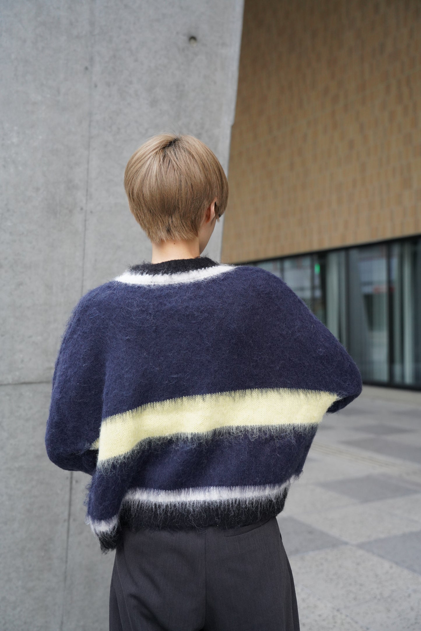 モヘアマルチカラーニット【NAVY】