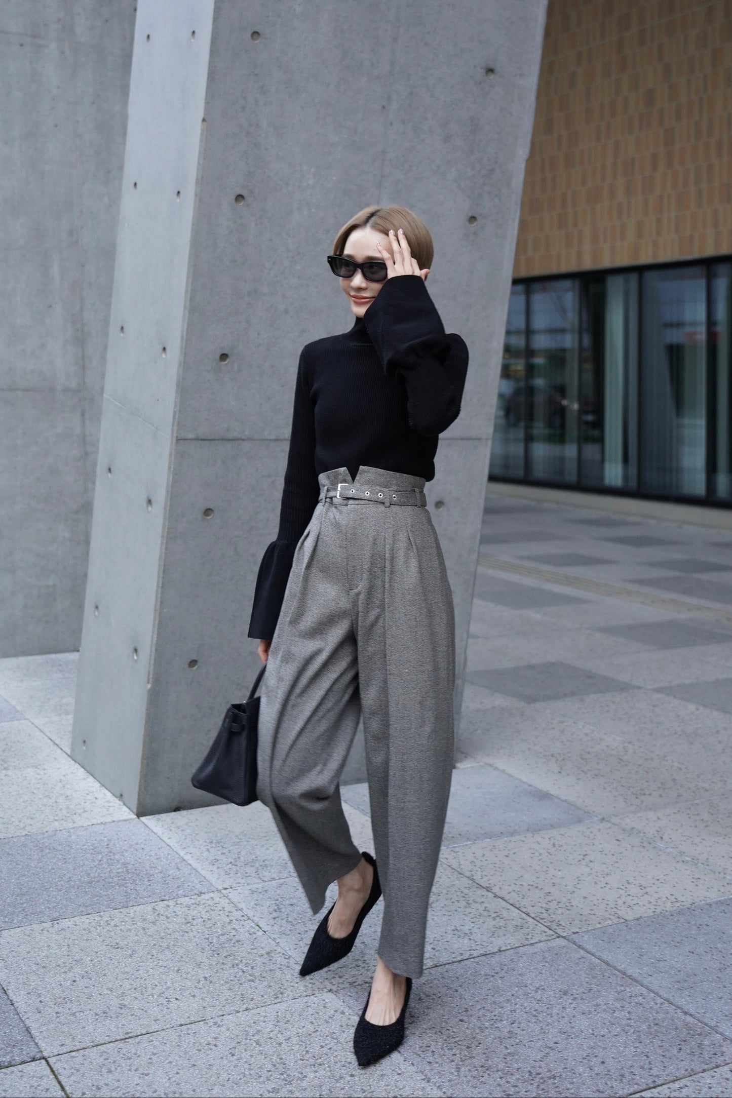 ツイードコクーンPT【GRAY】