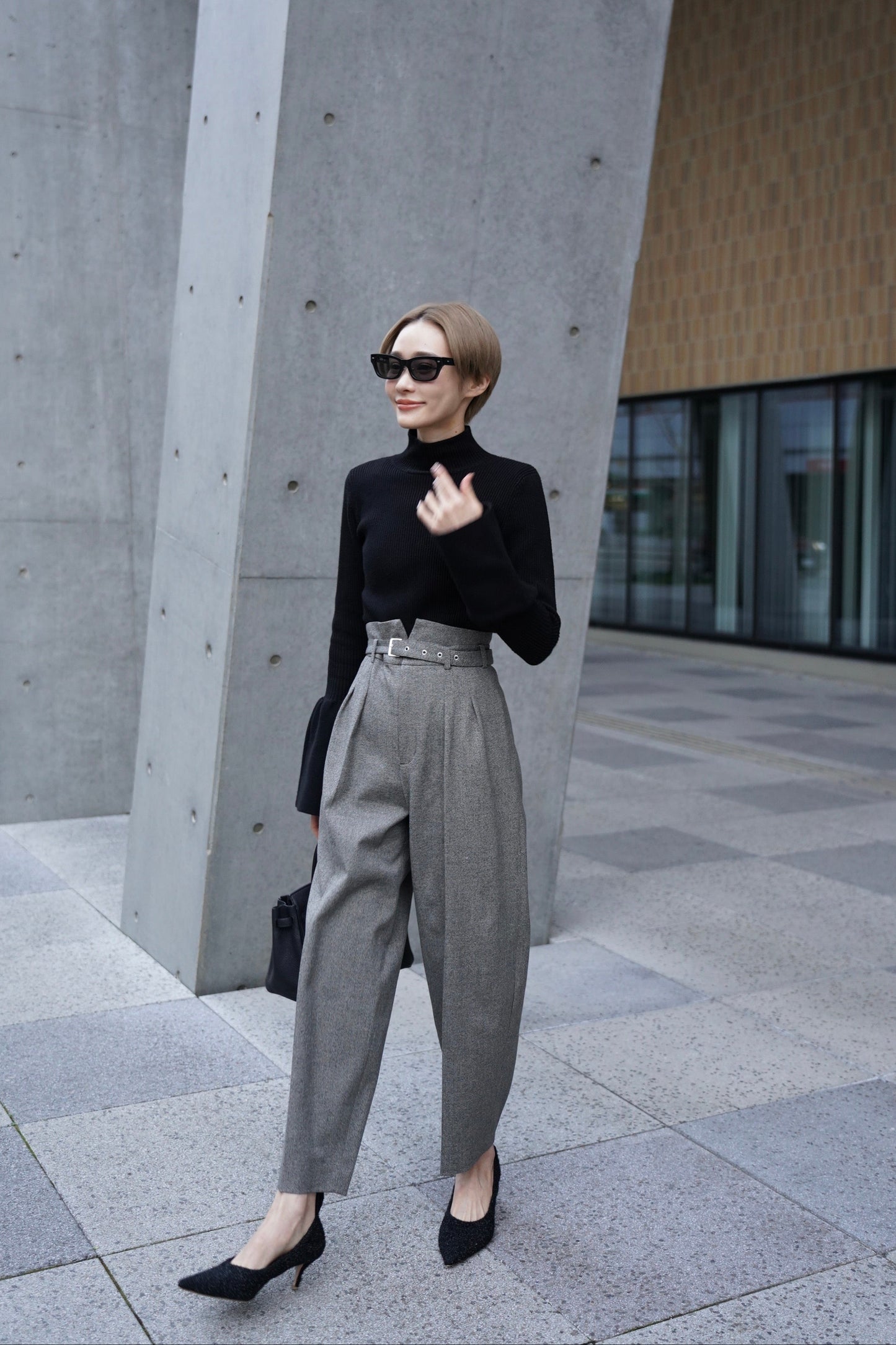 ツイードコクーンPT【GRAY】