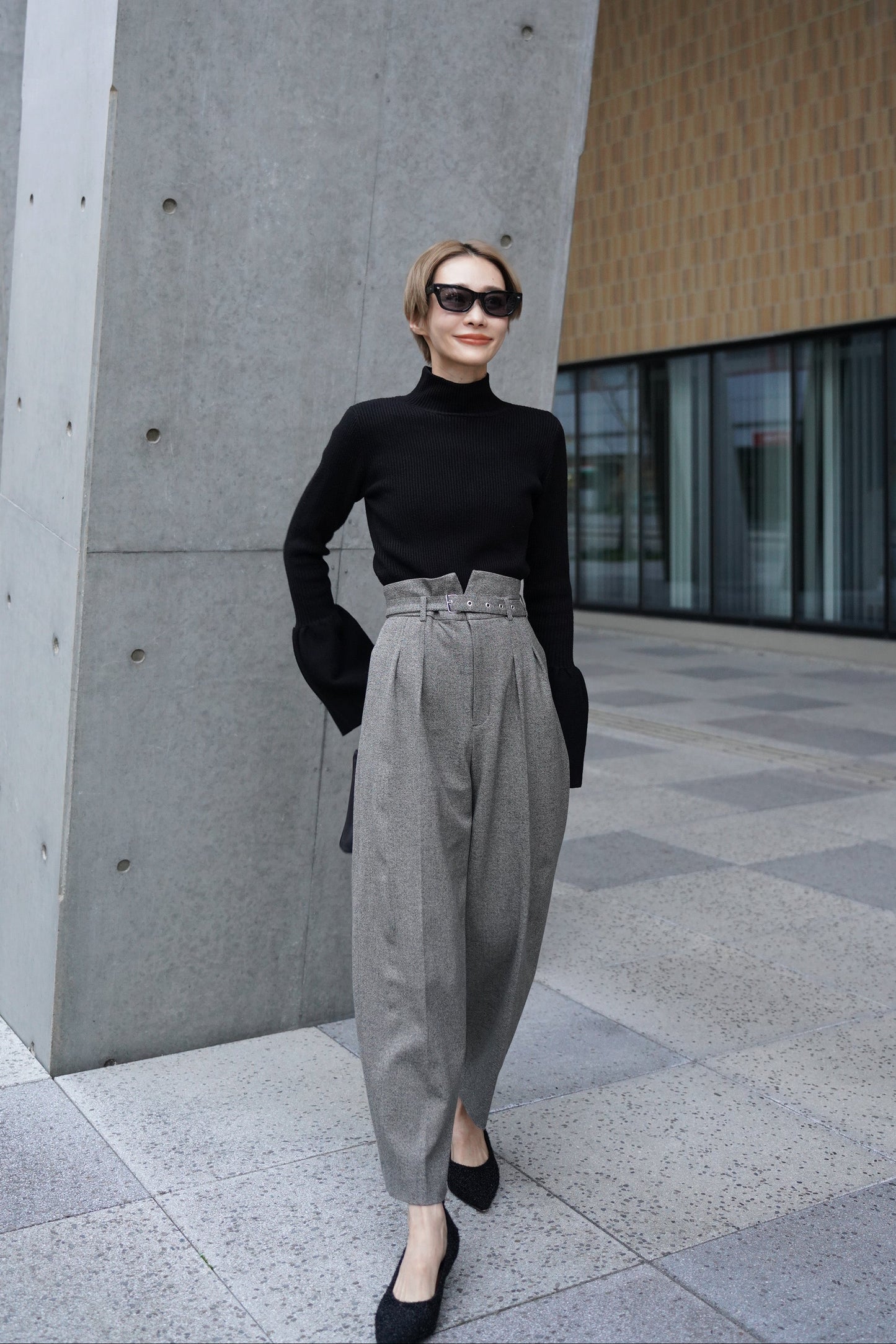 ツイードコクーンPT【GRAY】