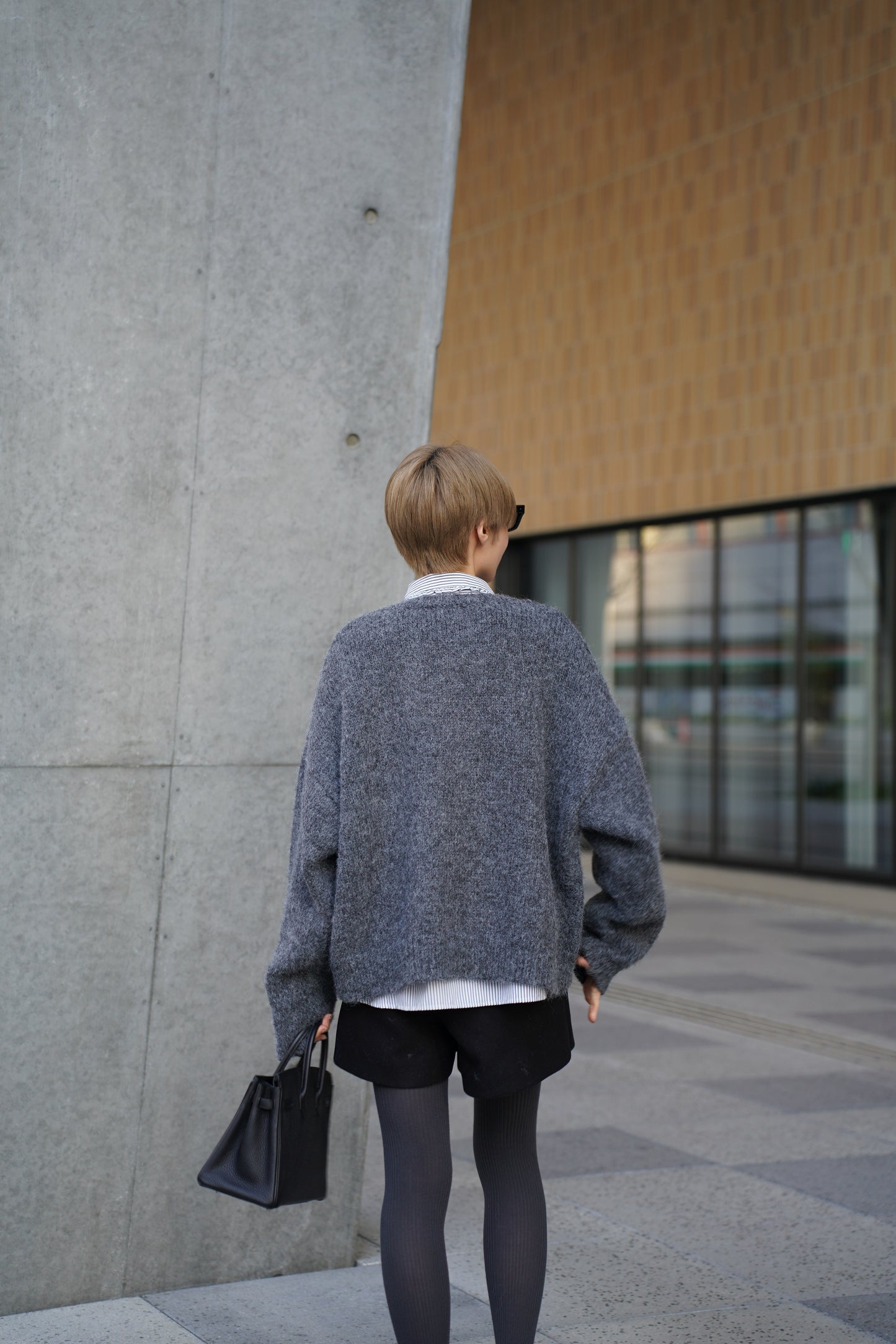 ハンドメイドロゴニット【GRAY】