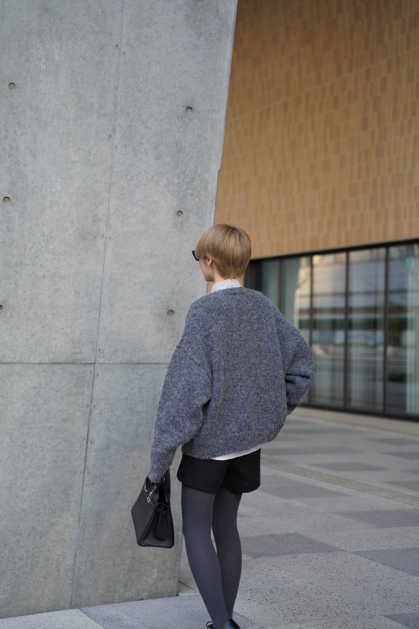 ハンドメイドロゴニット【GRAY】