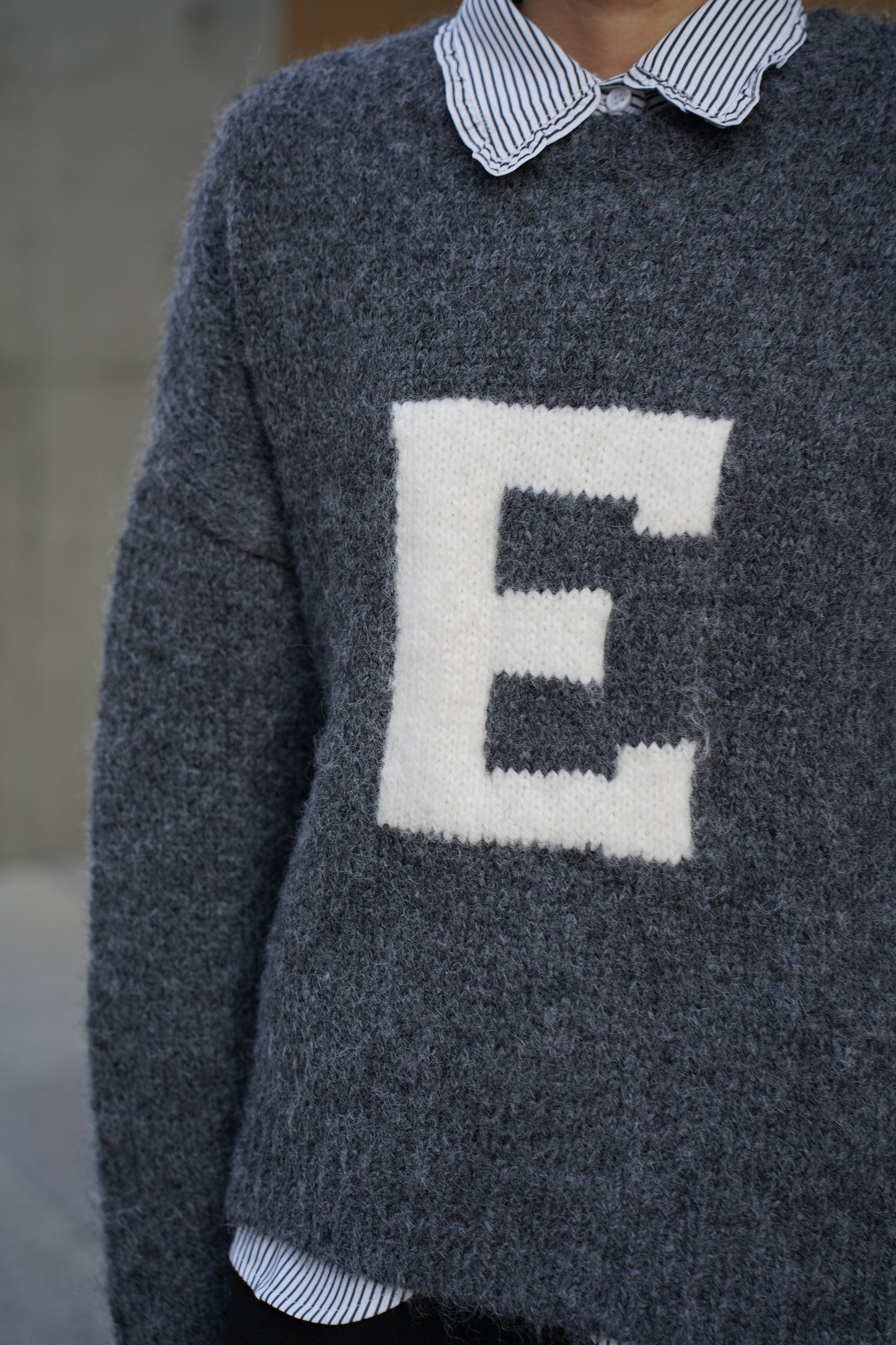 ハンドメイドロゴニット【GRAY】