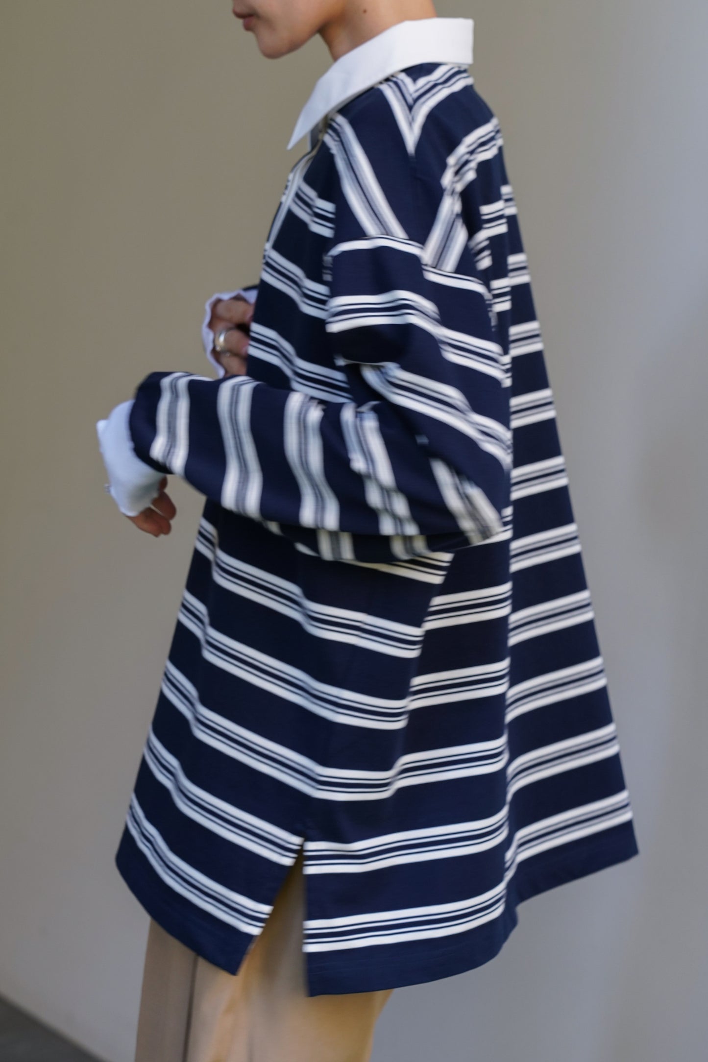 ボーダーポロトップス【NAVY】