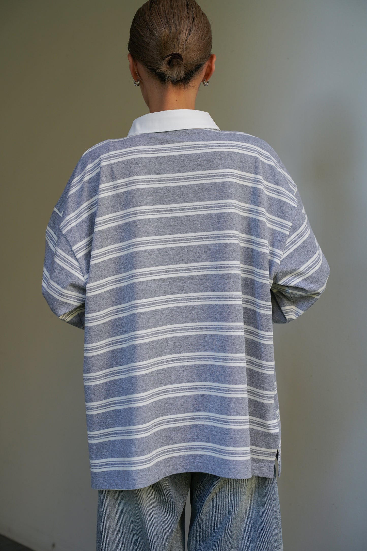 ボーダーポロトップス【GRAY】