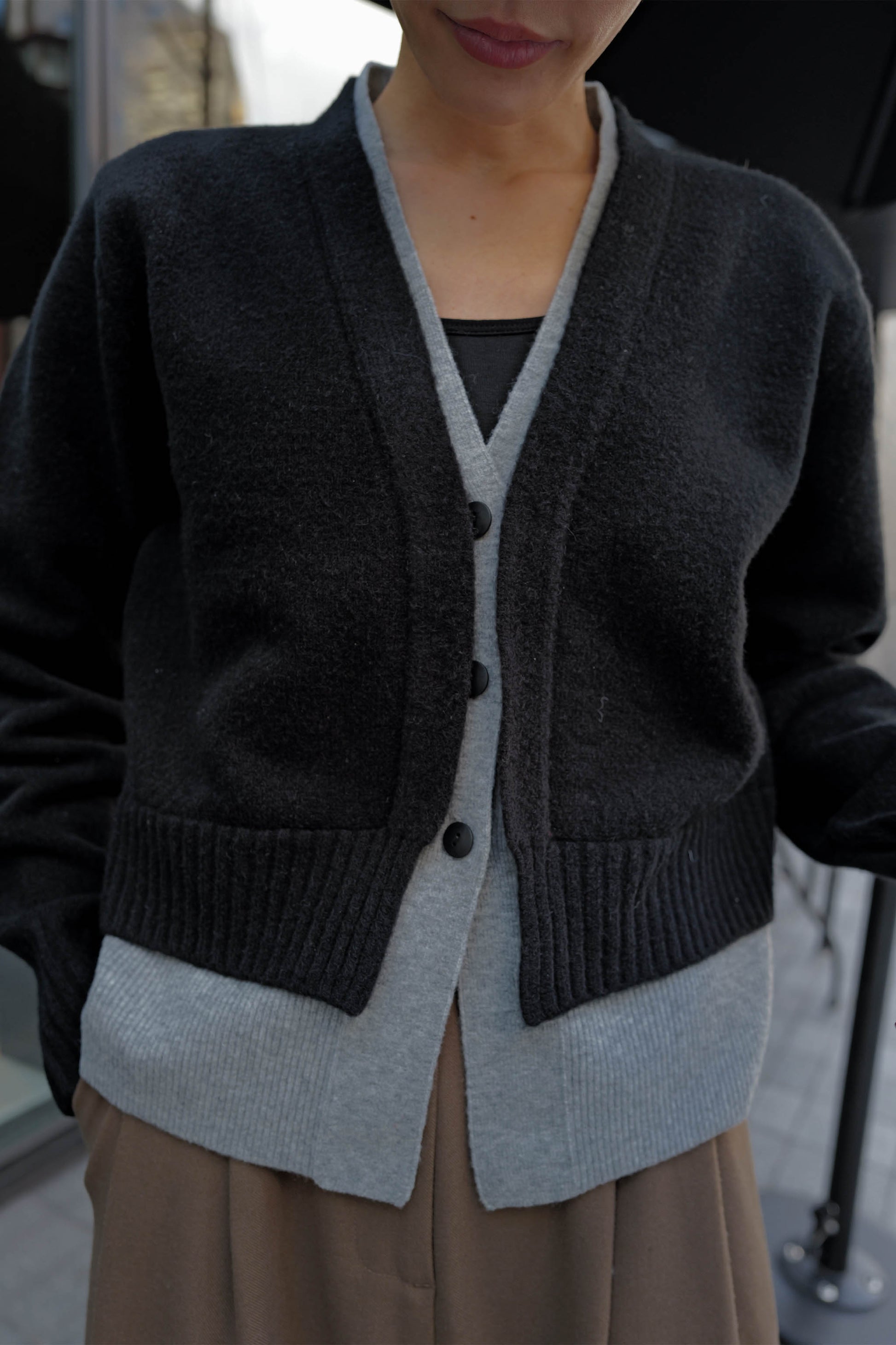 2021AW GroundY デシンレイヤードカーディガン 2021AW GroundY デシンレイヤードカーディガン