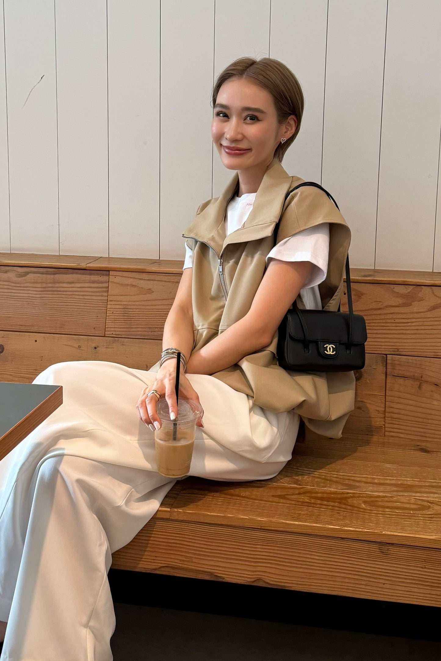 ジップベスト【BEIGE】