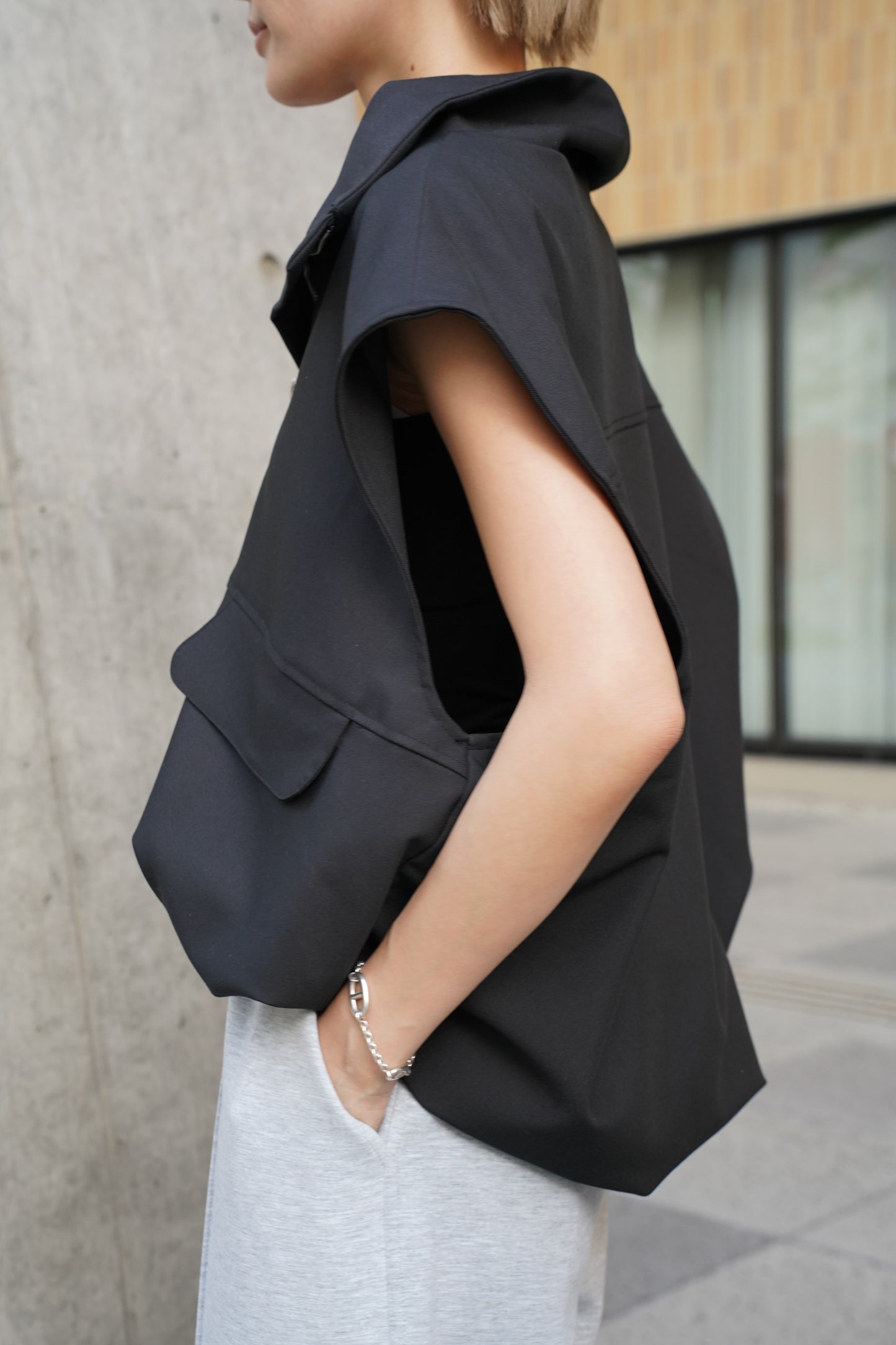 ジップベスト【BLACK】