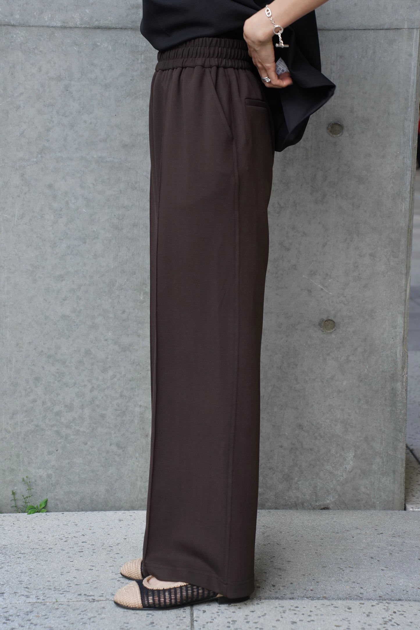 イージーワイドパンツ【BROWN】