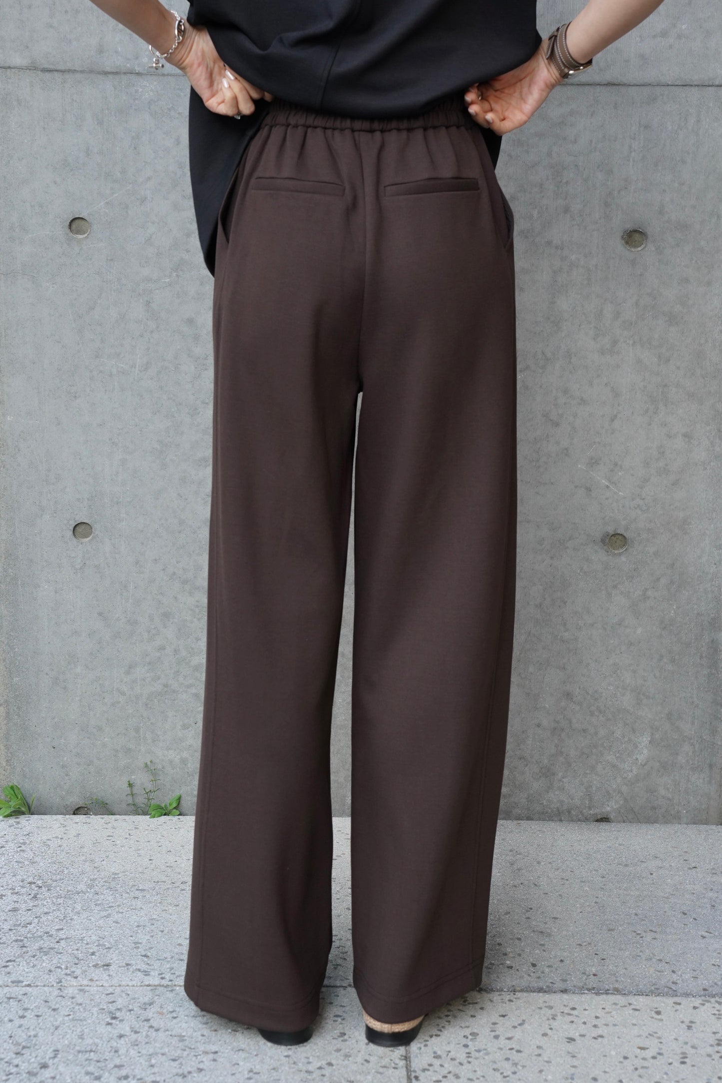 イージーワイドパンツ【BROWN】